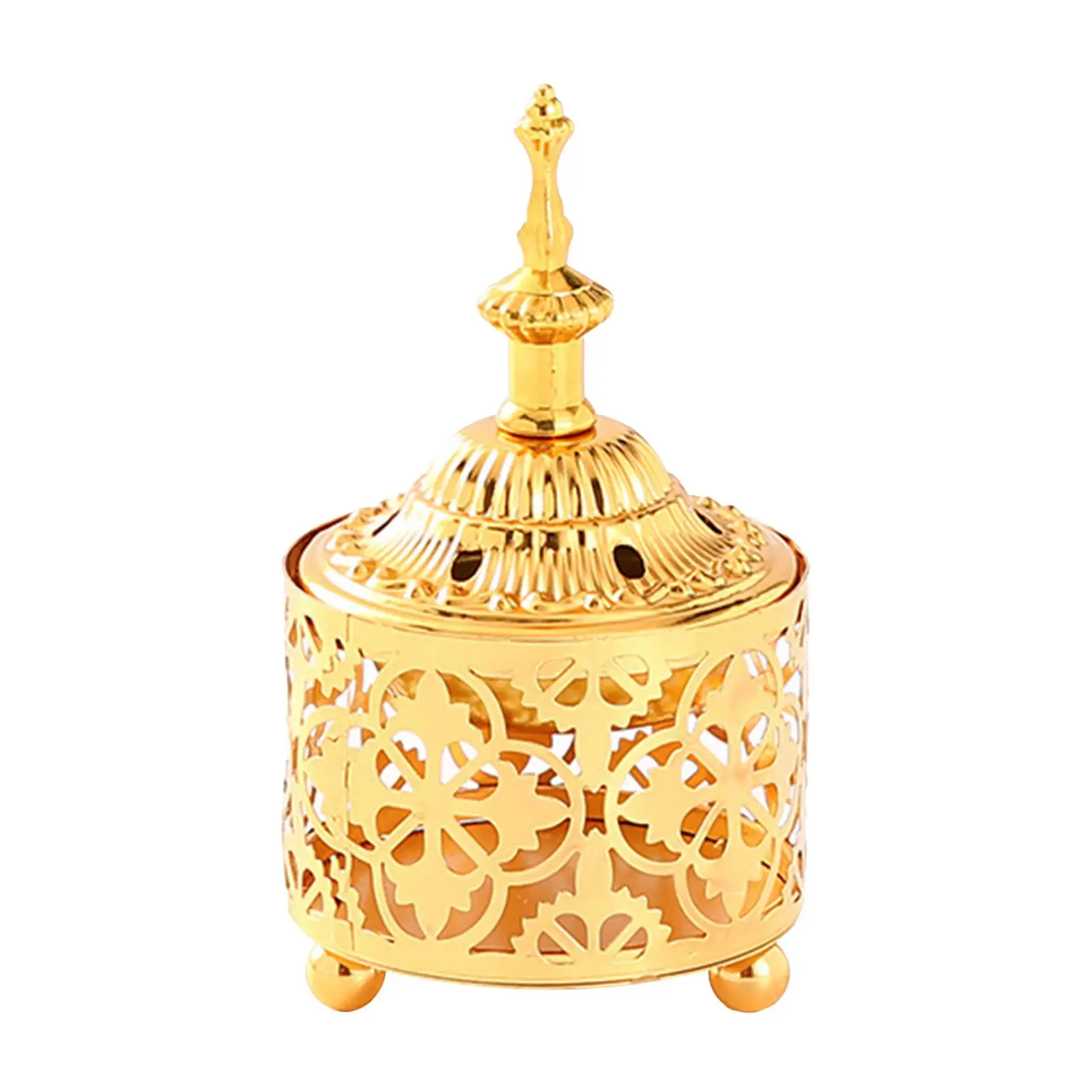 3x  Burner Design Gold Censer Candle Holder