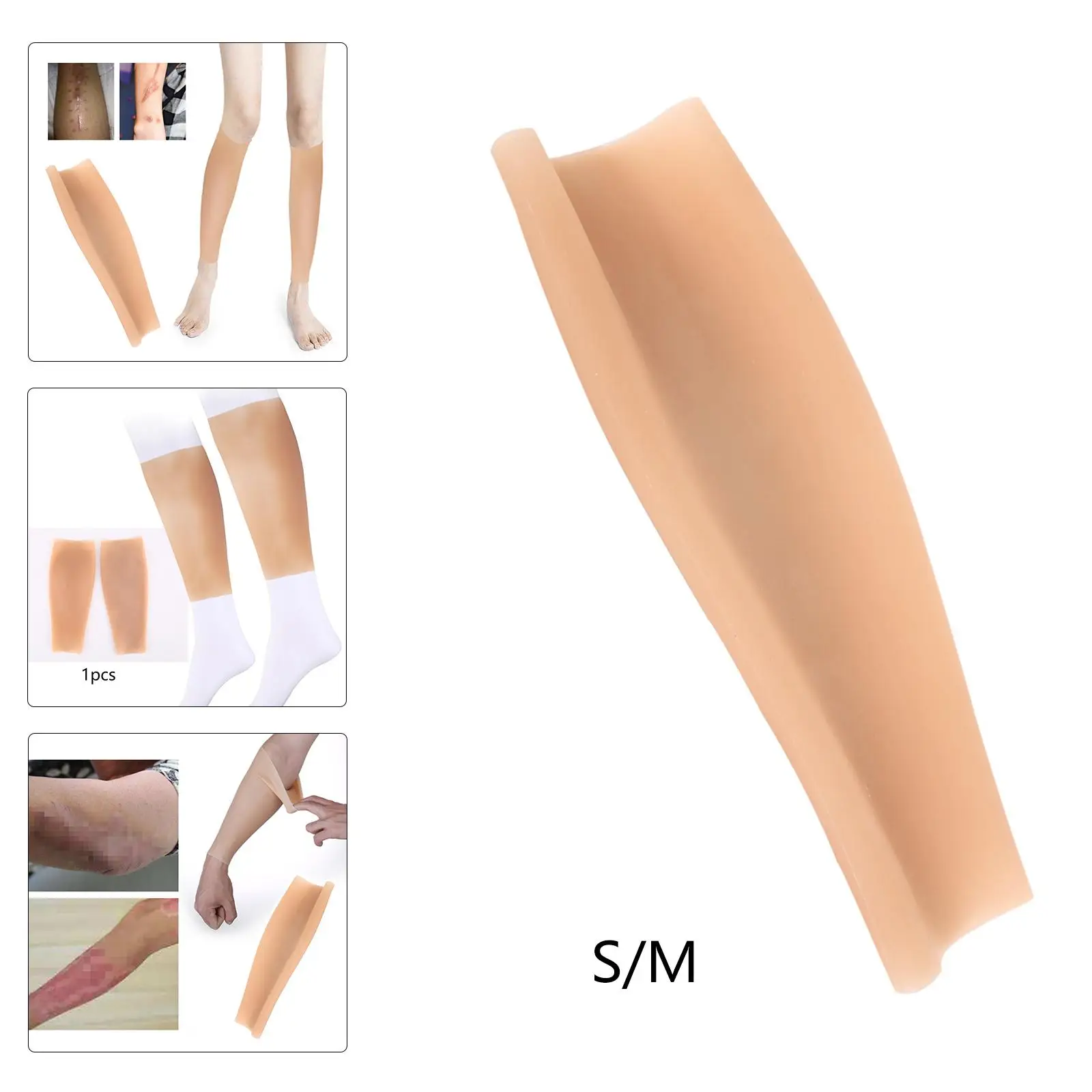 Silicone False Arm Calf Sleeve Wearable Cover Lifelike Fake Leg