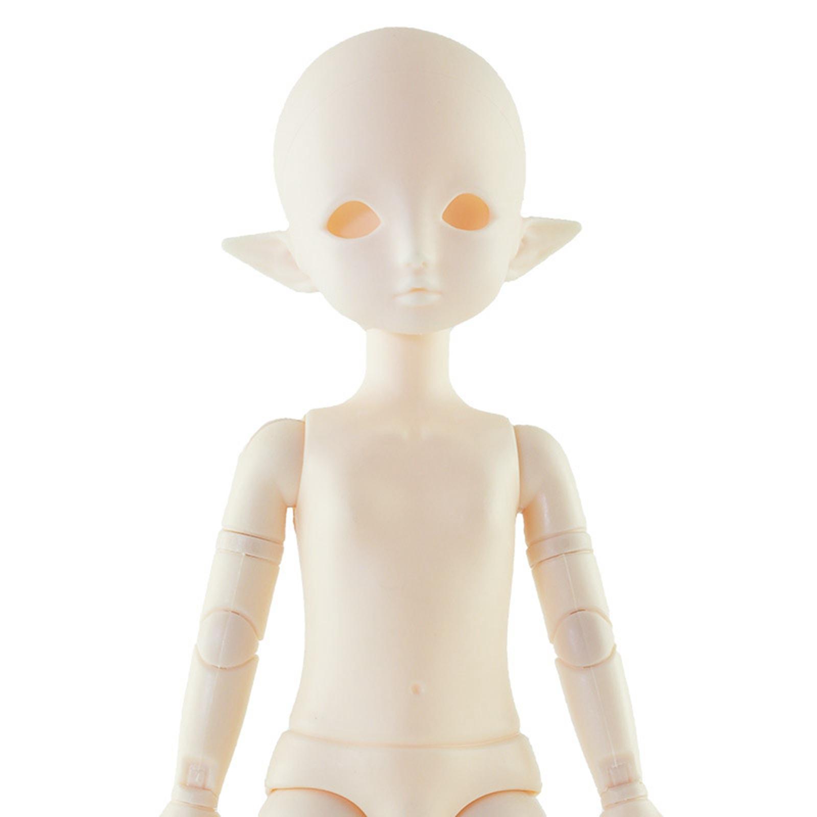 12inch BJD Doll Head Flexible with Eyes Parts for Replacements Accessory