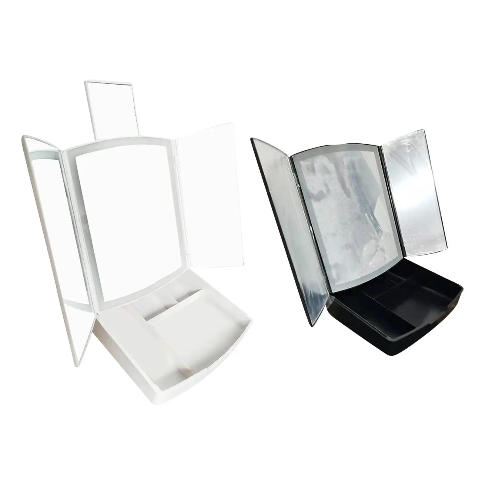 Makeup Mirror     Vanity Mirror, Lighted Mirror with Makeup Organizer Tray,Touch Screen Dimming