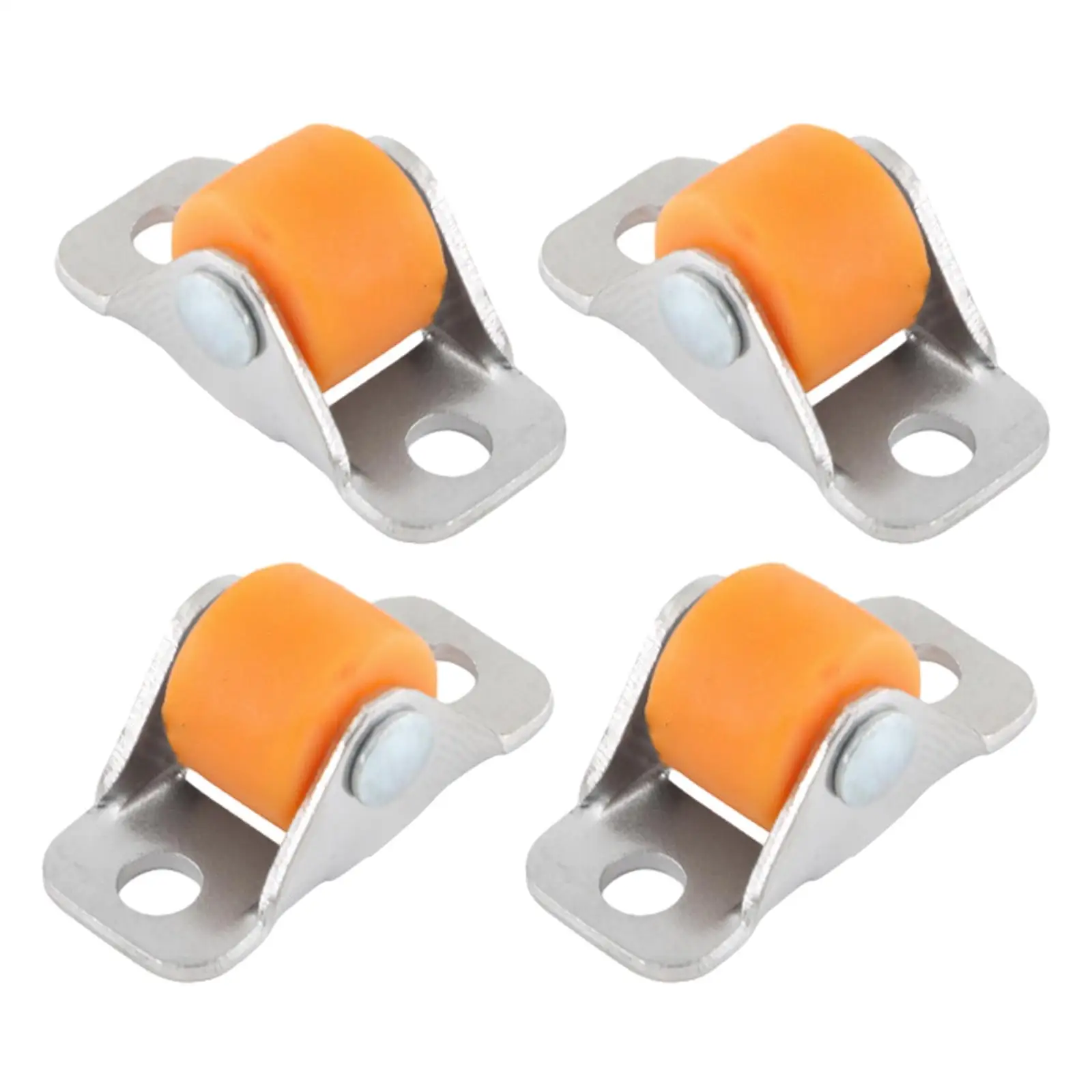 4 Pieces Silent Multipurpose Fixed Castor Wheels Small Rubber Caster Set for Shelves Table Shopping Carts Workbench Cupboard