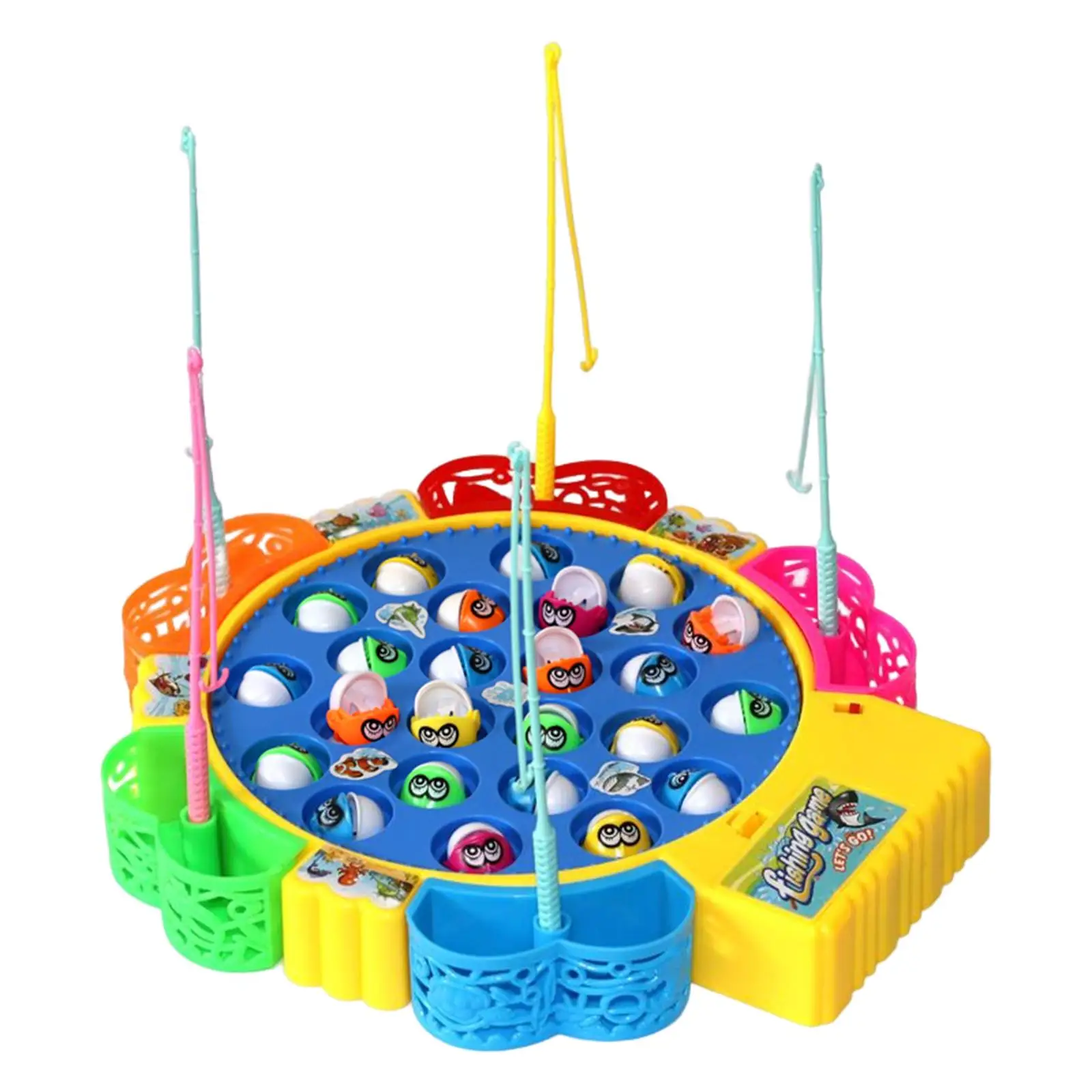 Montessori Rotating Fishing Game Kids Toy Fine Motor Skill Ability Training Kids Fishing Toy for Ages 3+ Educational Toy