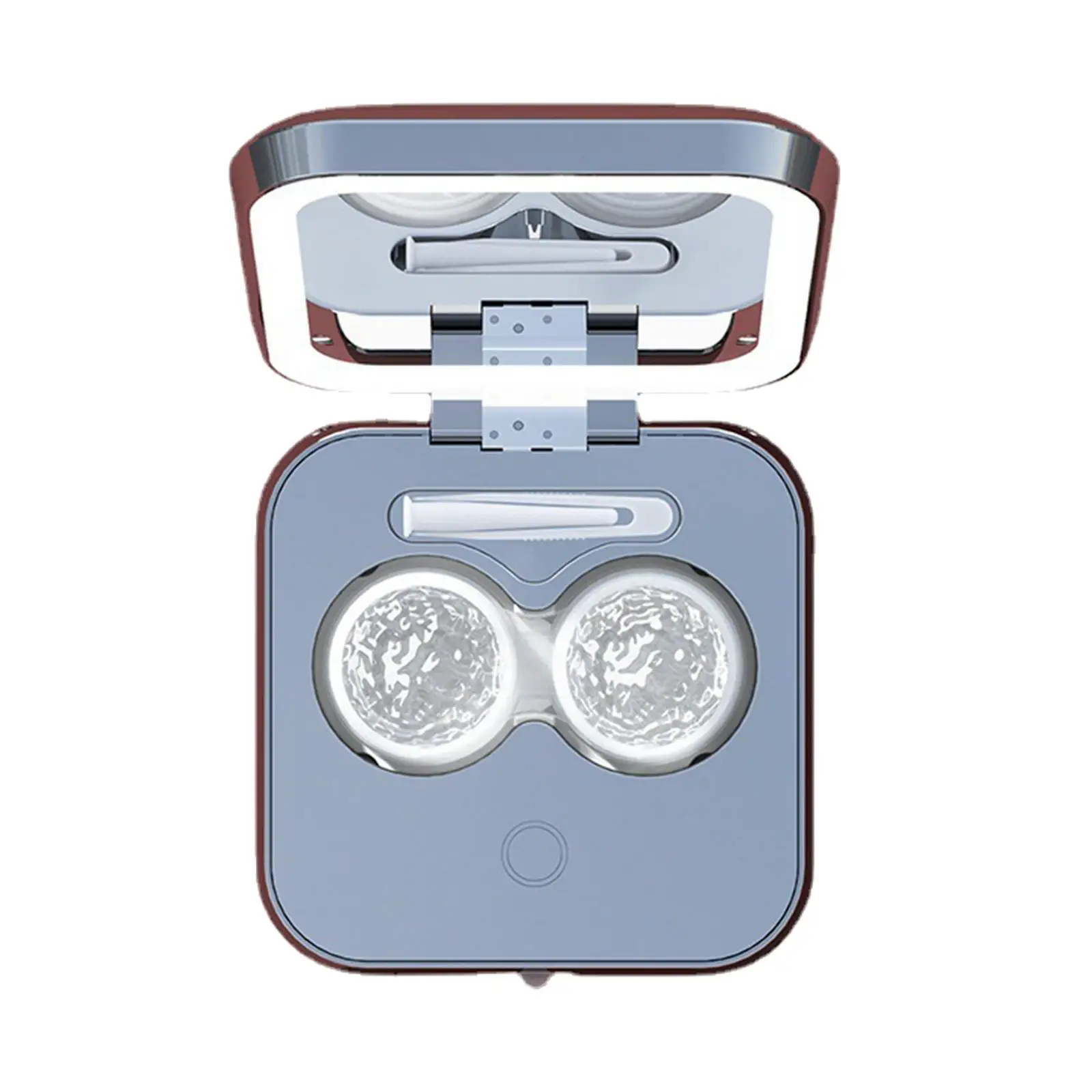 Contact Lens Ultrasonic Cleaning Machine Rechargeable Holder with Mirror Tweezers Eye Contact Lens Case Cleaning Tool Adults Men