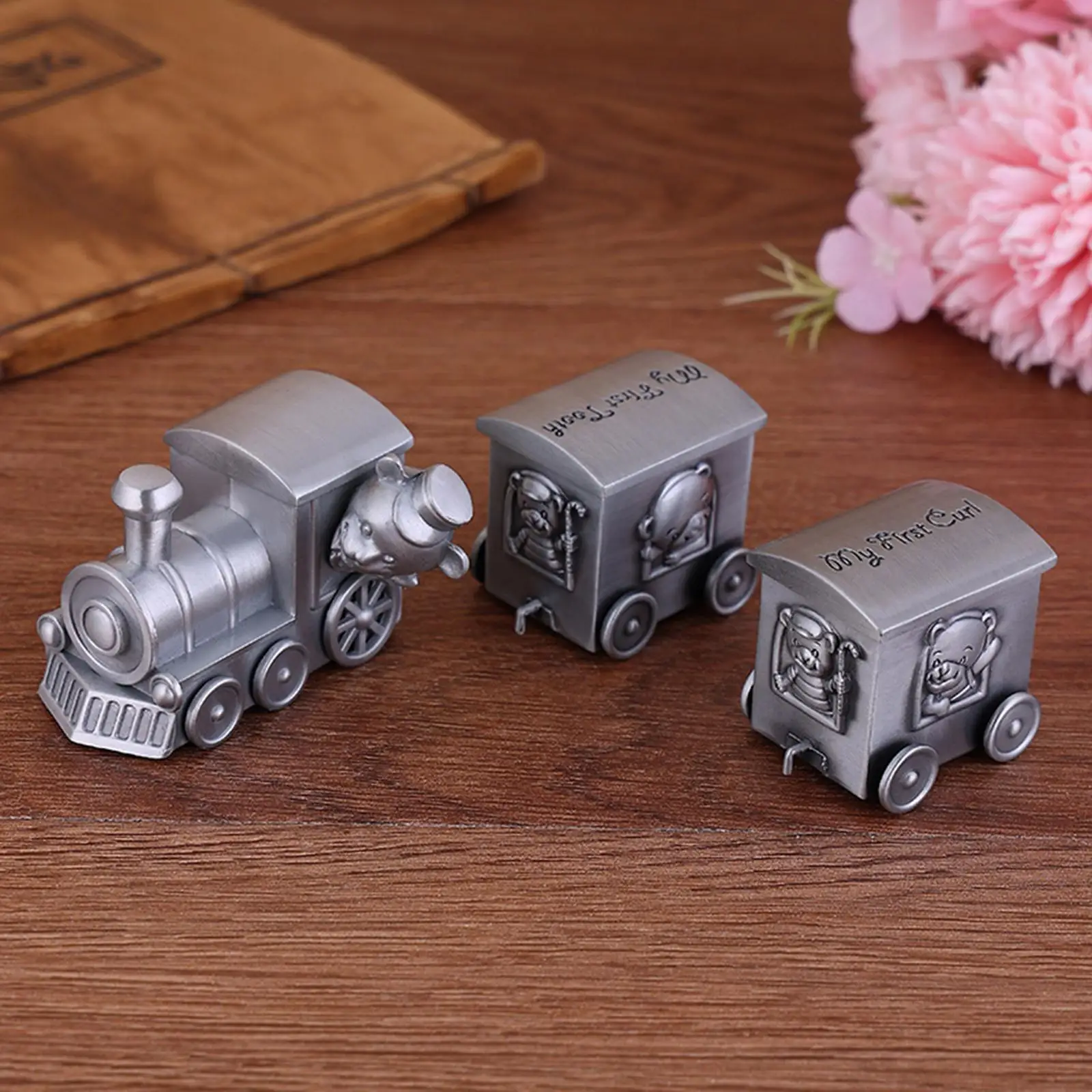 Train Tooth Holder Holder Children Growth Witness Saver Box Baby Collections Box for Baby Shower Nusery Decor Birthday Gift