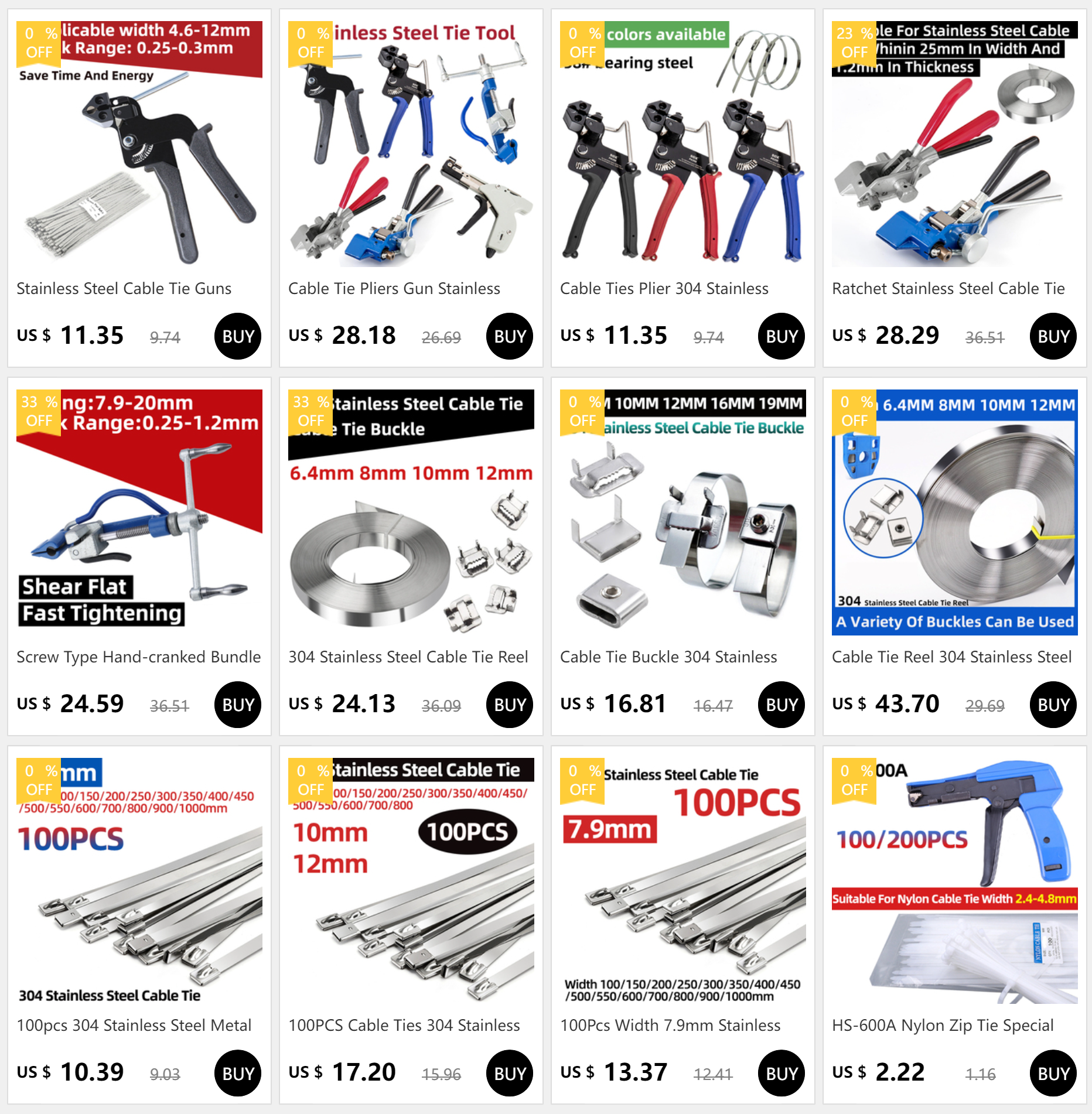 304 Aço Inoxidável Metal Abraçadeiras, Multi-Purpose, Envoltório