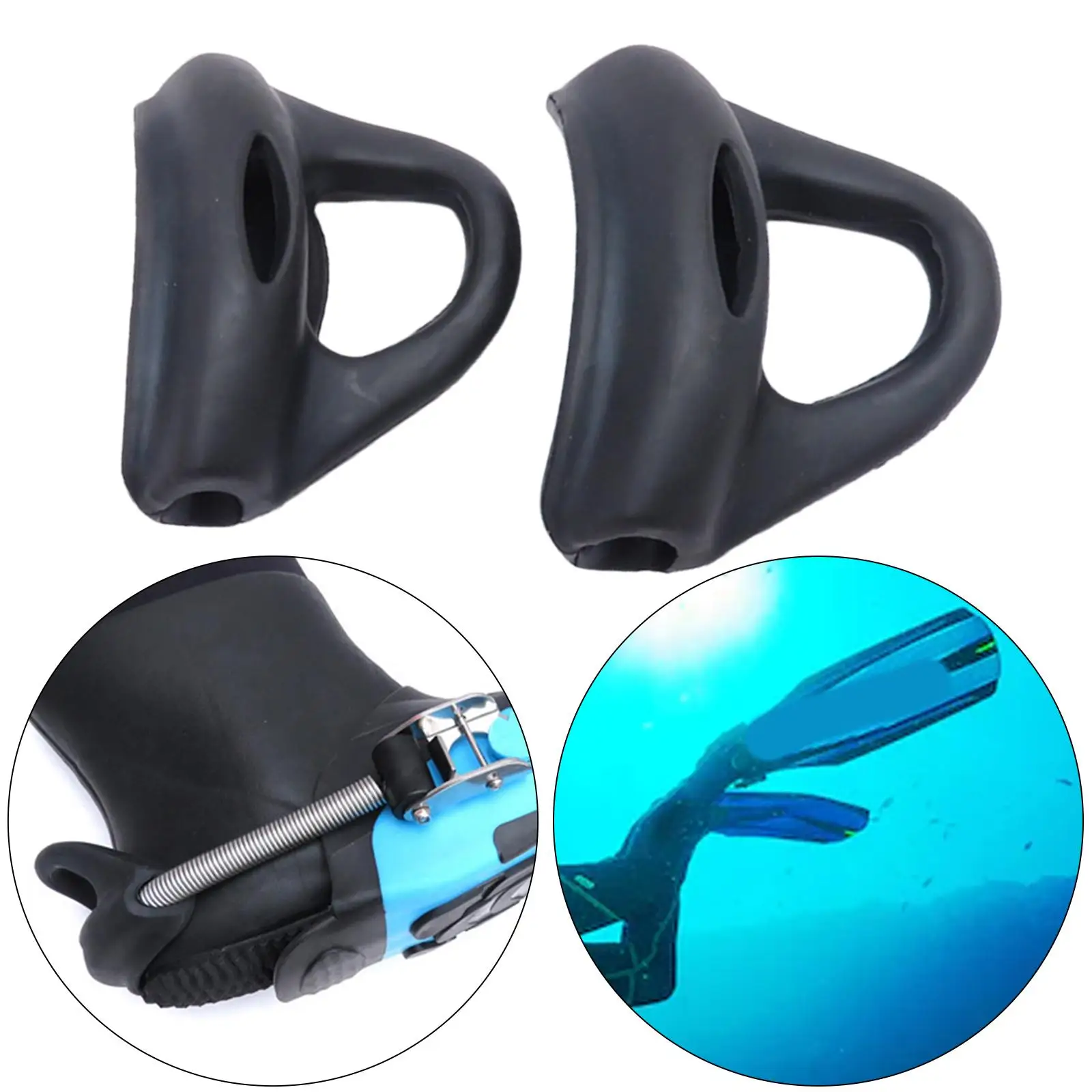 Premium Diving Strap Heel Replacement Non Slip Spare Parts Buckles Comfortable Shoe Lace Heel for Canoeing Snorkeling Swimming