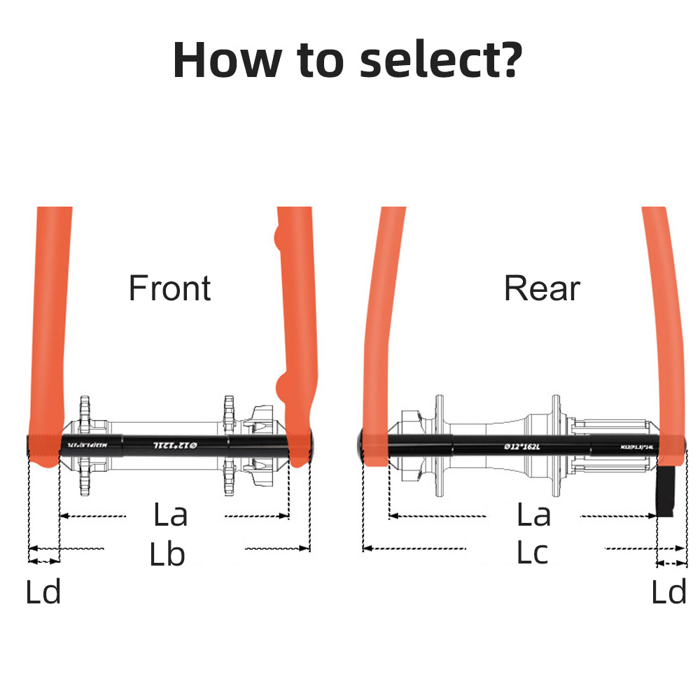 Description Picture 3 of itemBike Thru Axle Front Fork Shaft Skewers Rear Hub Thru Axle 12x126/162 M12xP1.5 M15 Bike Quick Release