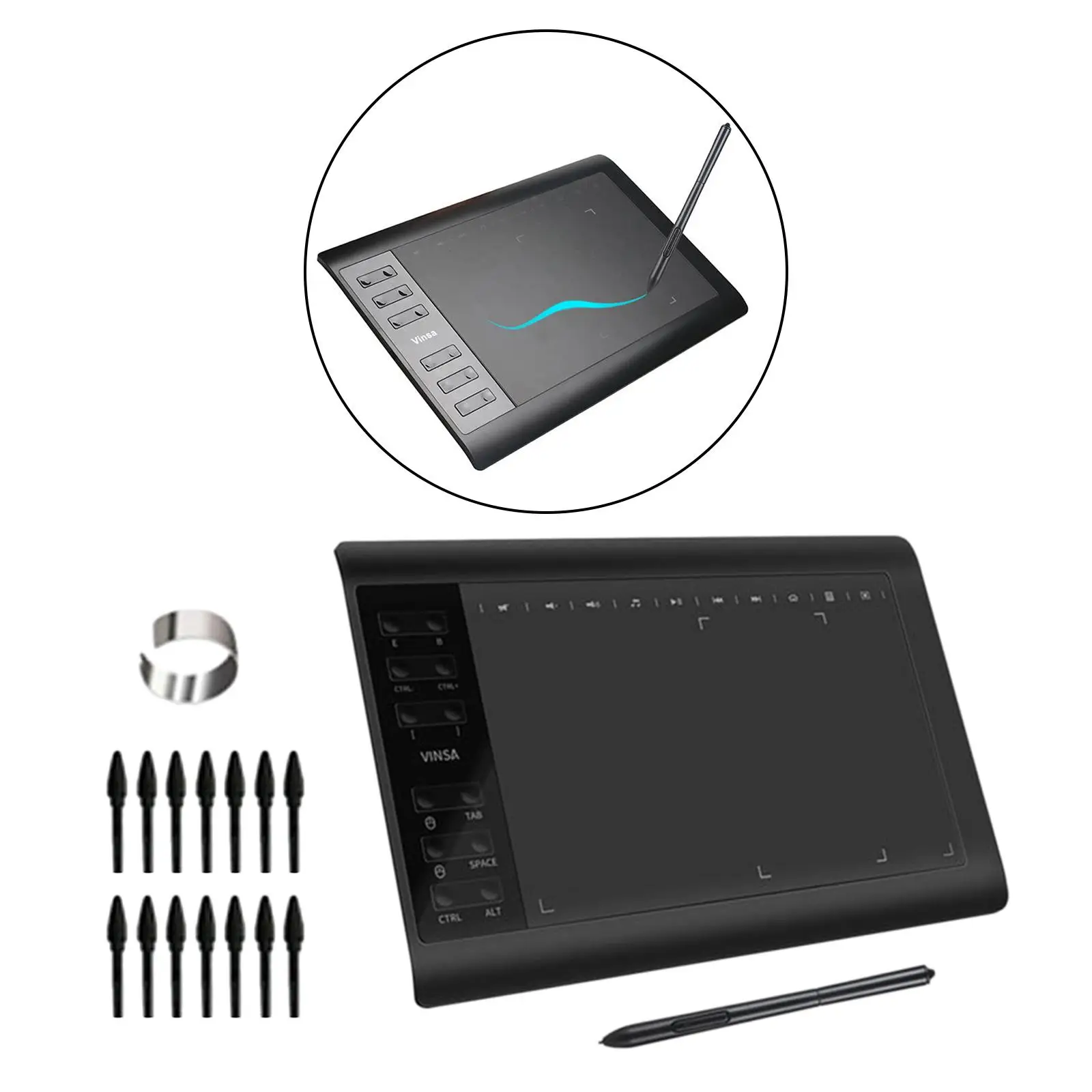 Professional Art Design Graphics Drawing Tablet Board Pad Pen Notepad Gift