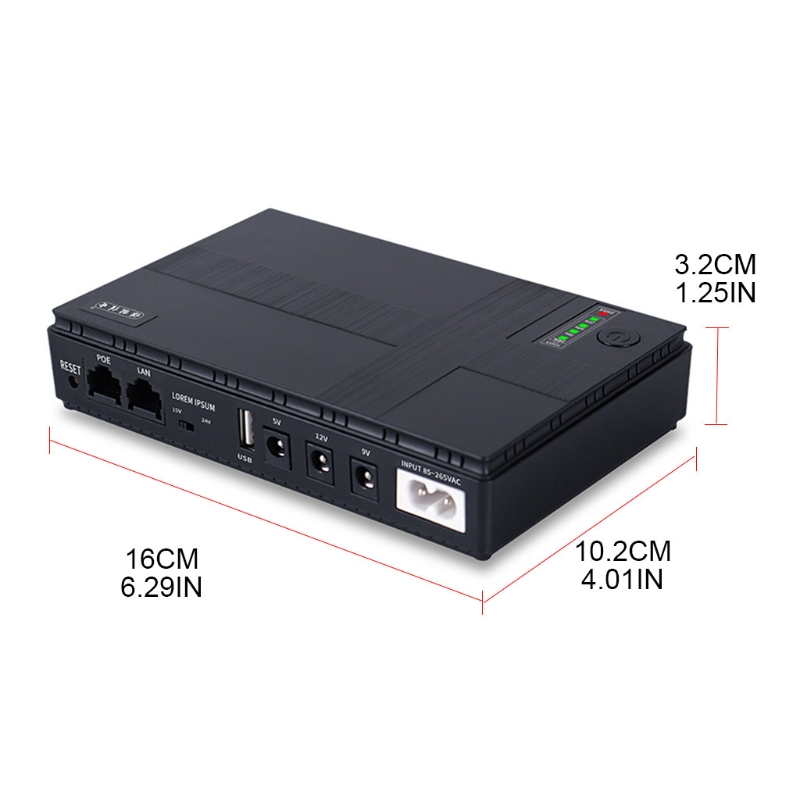 9v, 12v mini ups bateria backup grande