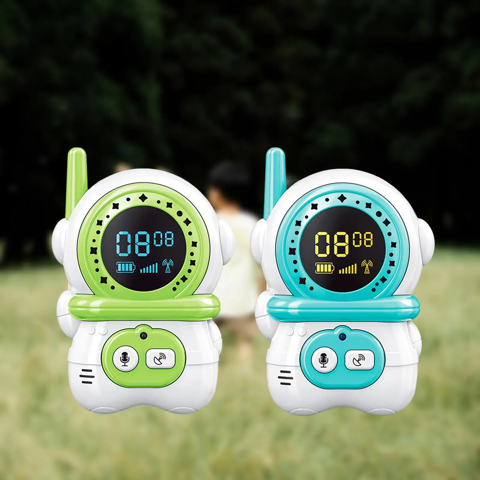 2 Pieces Kids Walkie Talkies Portable for 3-12 Years Old Travel Family Games