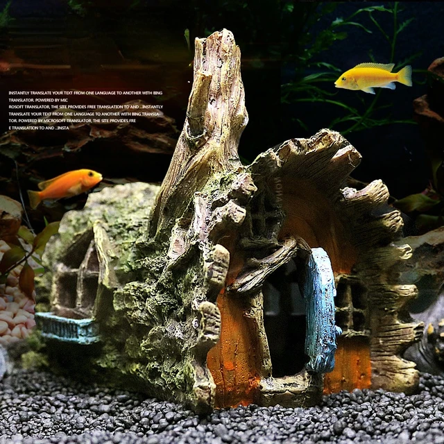 Aquarium Fish Tank Vintage Decoration Rocks Mountain Rock Cave