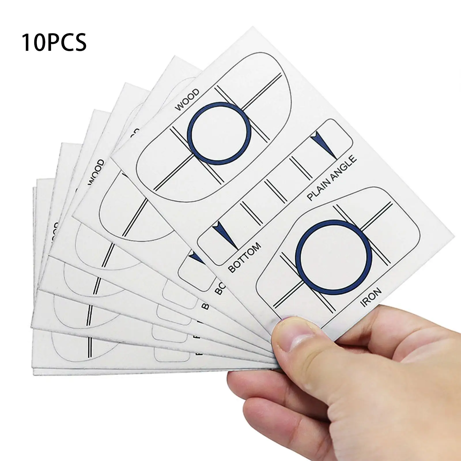 10Pcs Golf Impact Tape Labels Iron Wood and Putters Golf Impact Stickers Golf Impact Tape Stickers for Improve Swing Accuracy