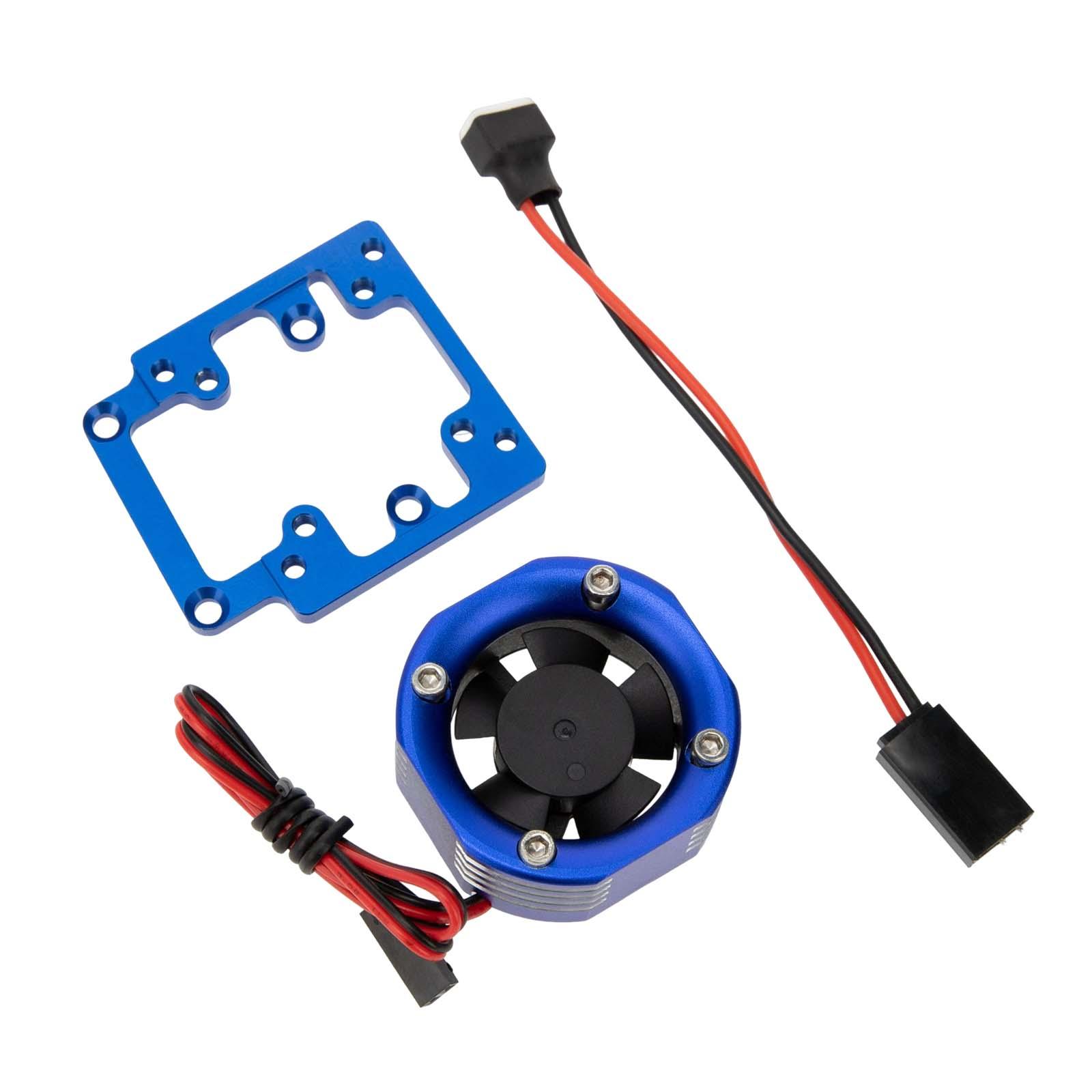 6-8.4V DC Motor Heat Dissipation Metal Cooling Fan,RC Motor Heat Sink System for 4WD Sledge RC Car Trucks Model Buggy Crawler