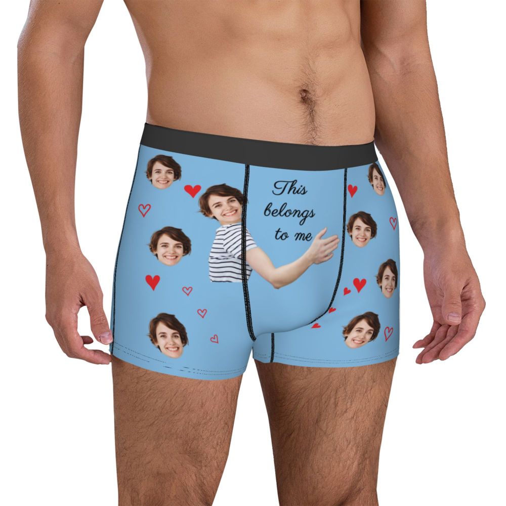 Title 18, Boxer personalizzato con viso con foto personal...