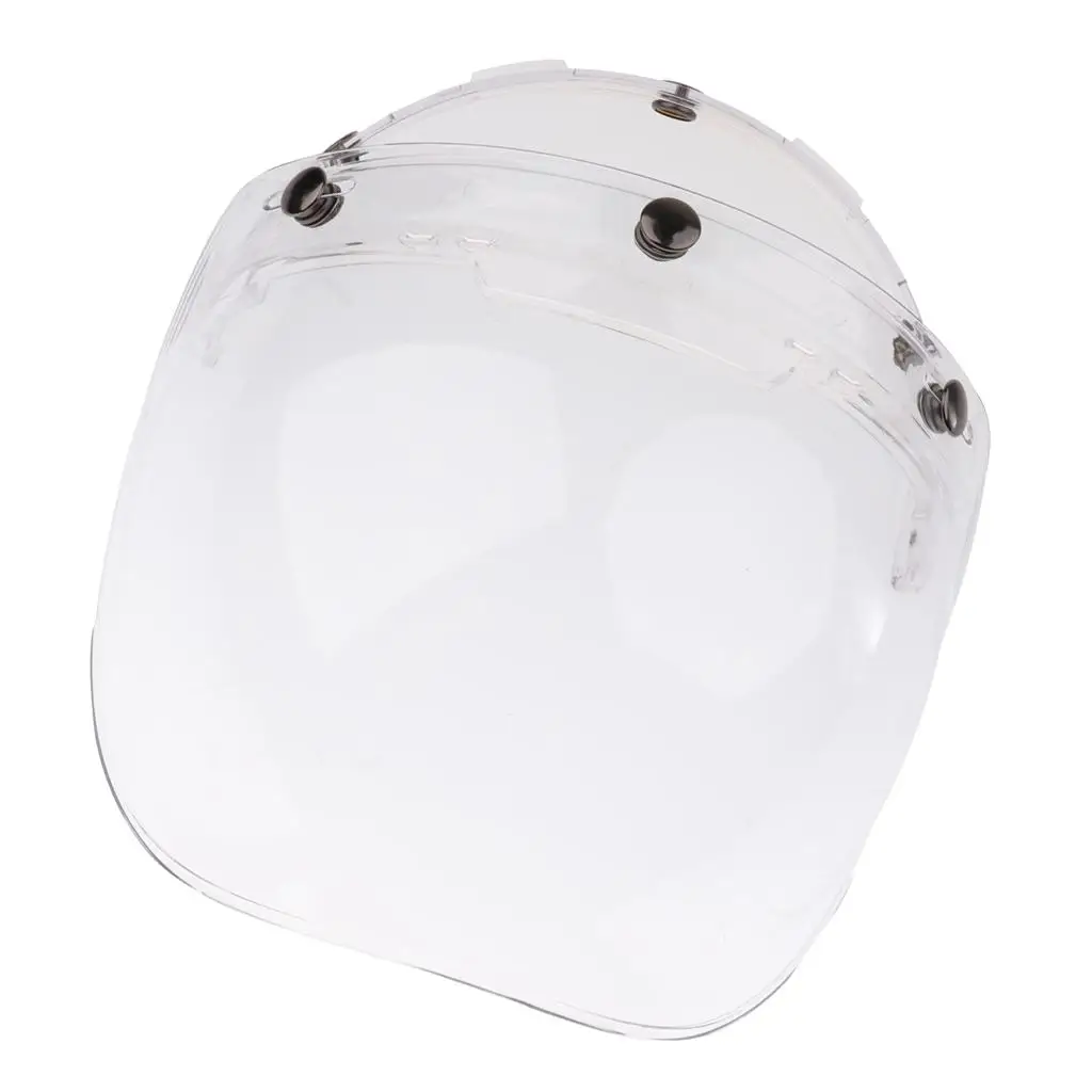 3-Snap Bubble Wind Shield Visor for Bonanza Biltwell Motorcycle Helmets