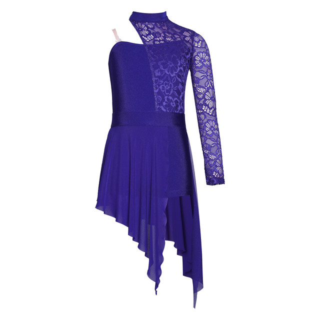 Kids Girls Ballet Lyrical Dance Dress Figure Skating Costume