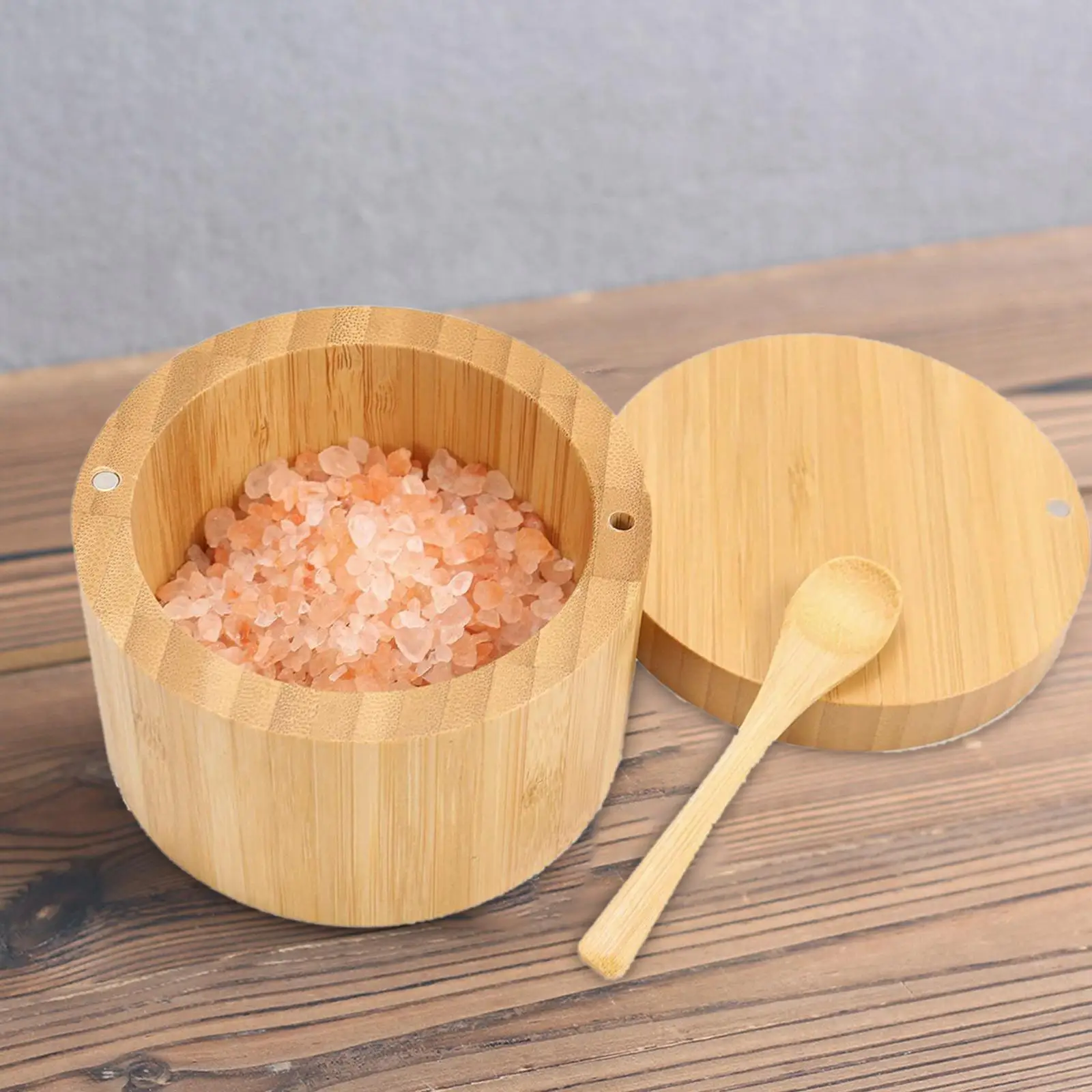 Wooden Spice Containers Multiuse Seasoning Dispenser Box Sewing Crafts Box Pepper Bowls for Coffee Kitchen Cookie Pantry Salt