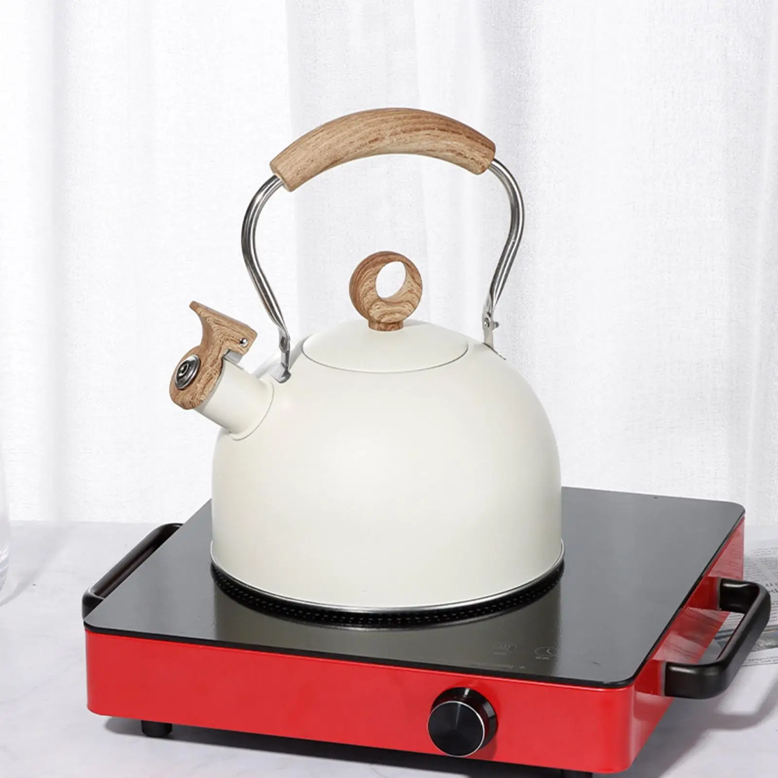 Modern Stainless Steel Tea Pot Food Grade Cooker Teaware for Indoor Gas Stoves Halogen Stove Induction Cooker Electric Stovetops