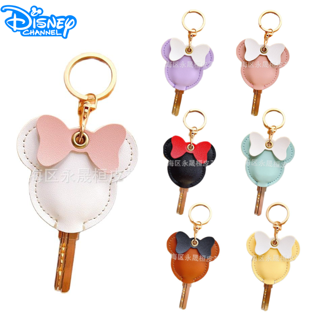 LV x Minnie Mouse leather Keychain key holder