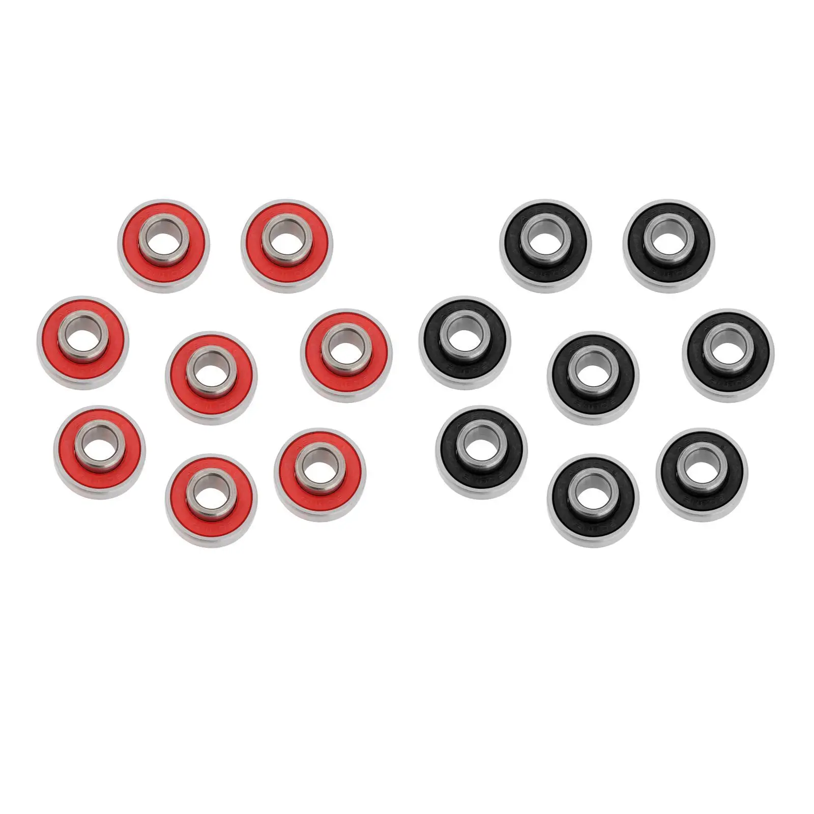 8x Skateboard Bearings ABEC 11 Precision 608 2RS with  and  Washers for Longboard, Scooter, Roller Skates, Inline Wheels