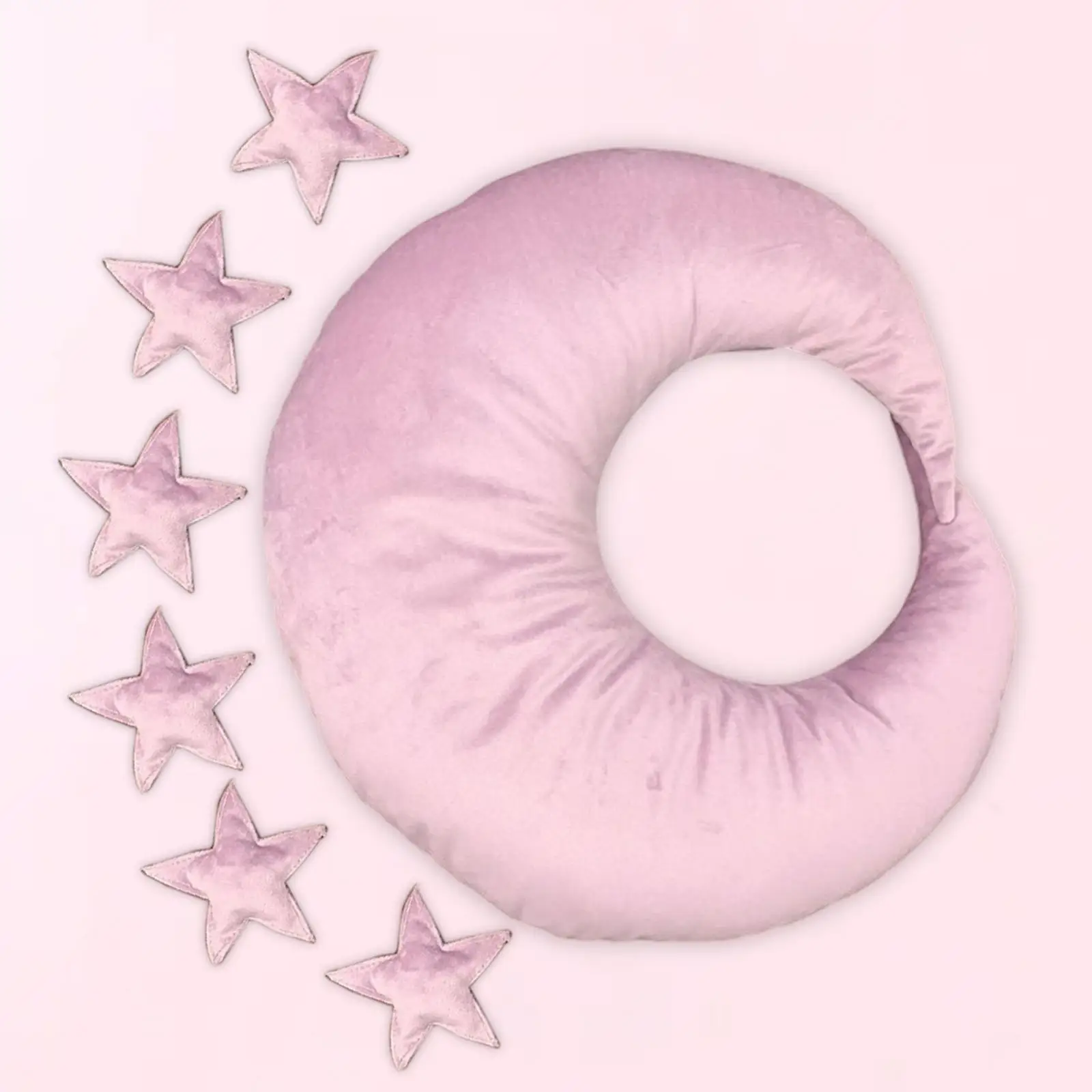 Baby Photo Prop Moon Shape Pillow Mini Photo Props Photography Accessories for Twins Princess