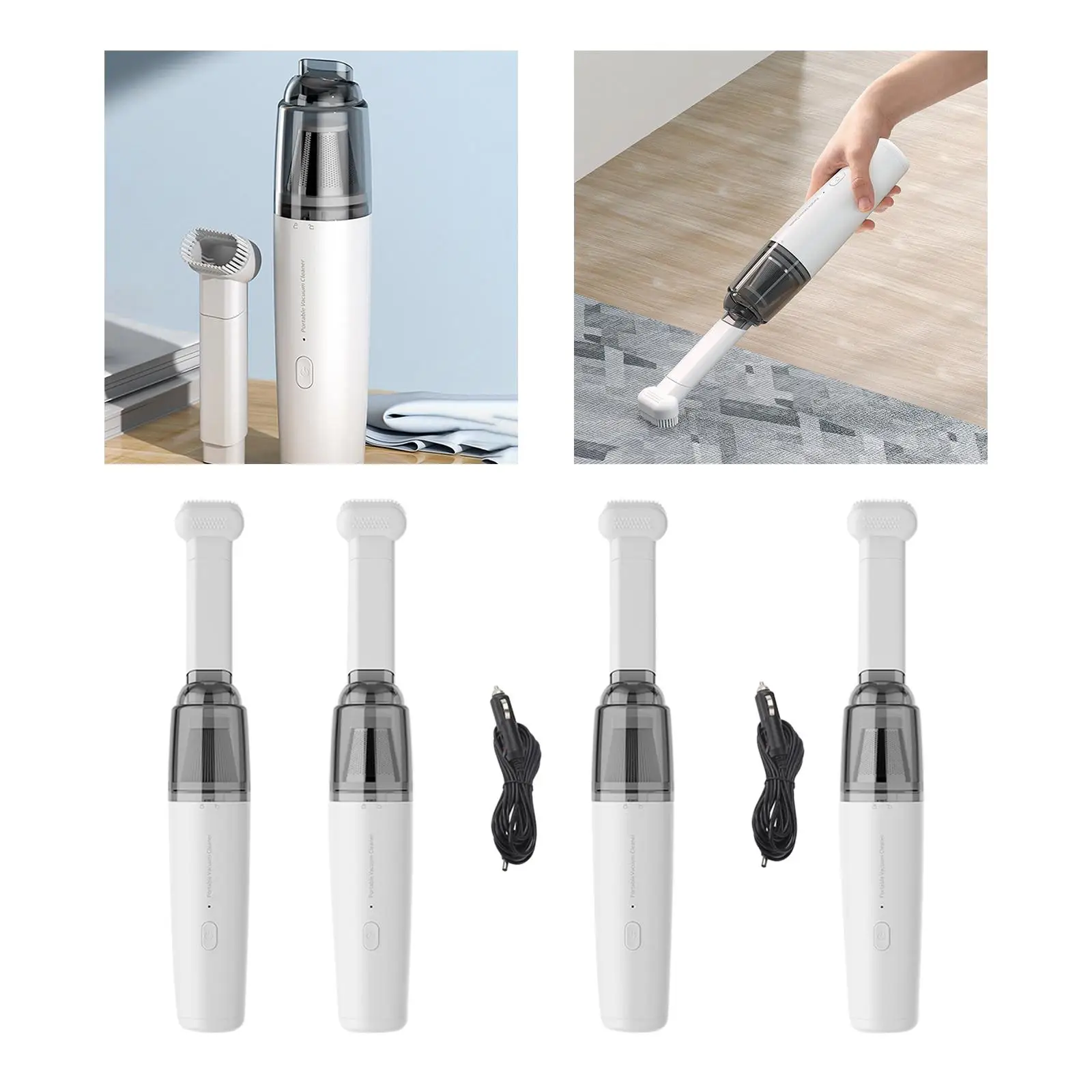 Portable Handheld Vacuum Cleaner 130ml Dust Bin Powerful Suction High Power Lightweight for