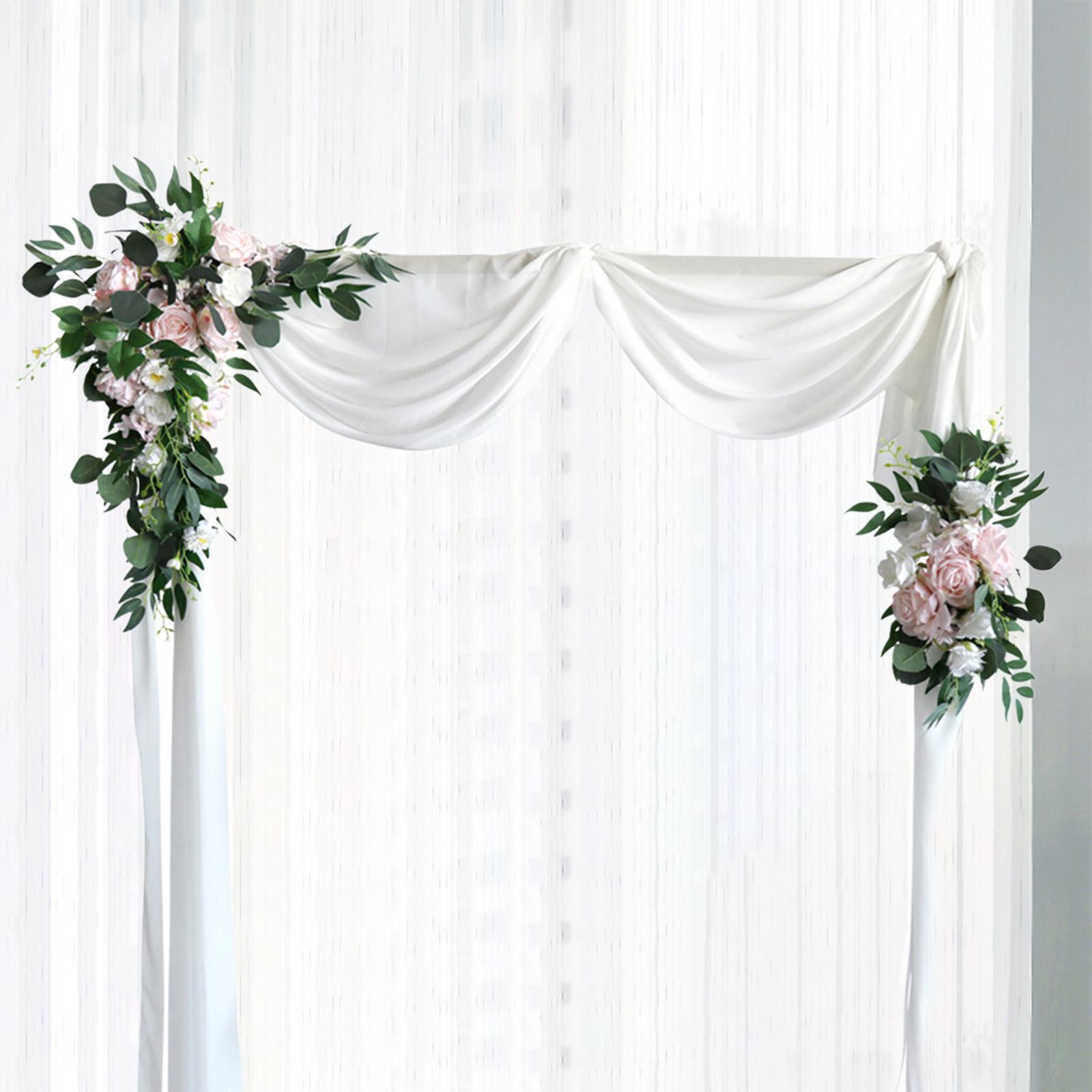 2x Artificial Wedding Arch Flowers Party Wedding Decoration Window Backdrop