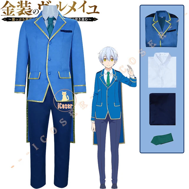  Nsoking Anime Kinsou No Vermeil Cosplay Costume School Uniform  Halloween Mens Suit Outfit (Blue, X-Small) : Clothing, Shoes & Jewelry