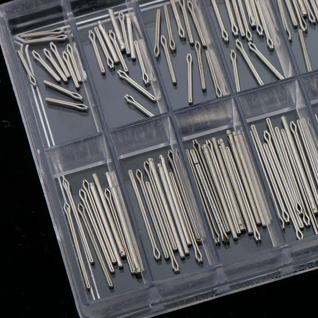 180Pcs Soild Stainless Steel   Cotter Pins  Tool for Watchmakers
