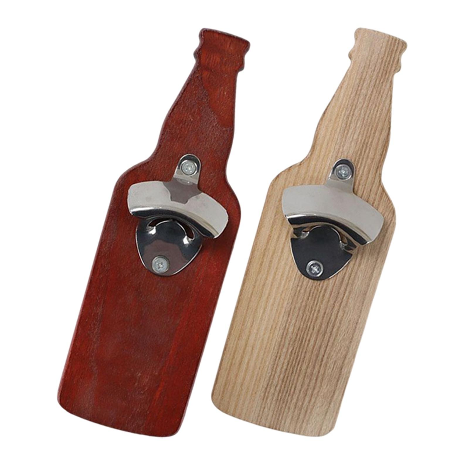 Beer Openers Wall Mounted Housewarming Presents Bottle Shape for Dad Husband