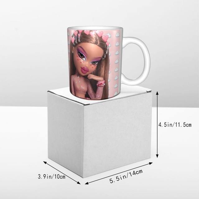 DIY Bratz Lovely Doll Ceramic Mug Custom Cartoon Manga Anime