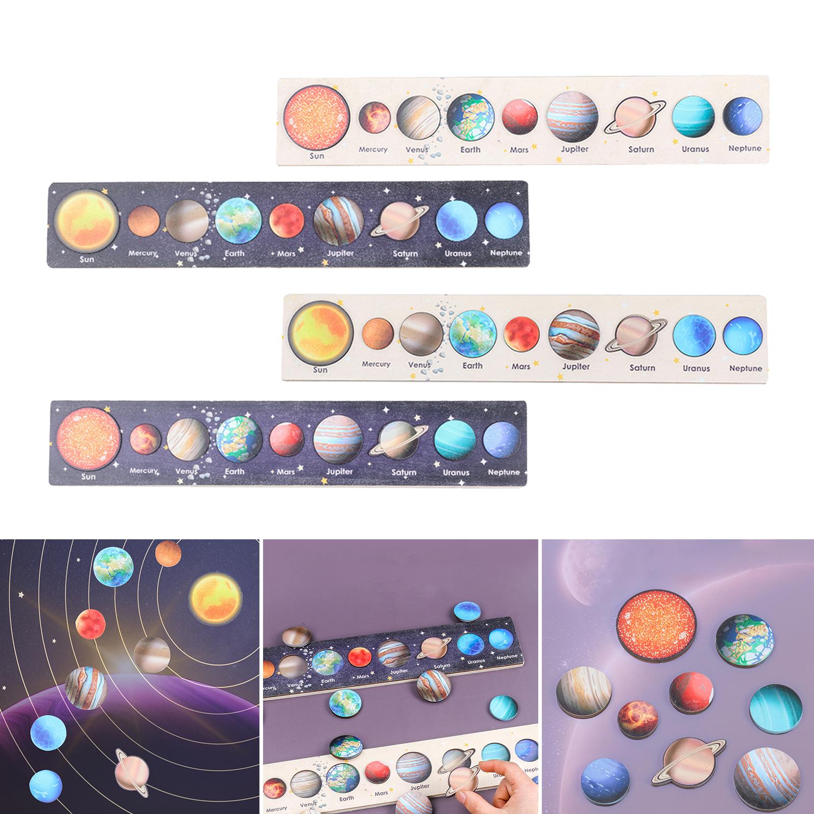 Solar System Montessori Puzzles Educational Toy Learning Bright Colors for Kids Toy