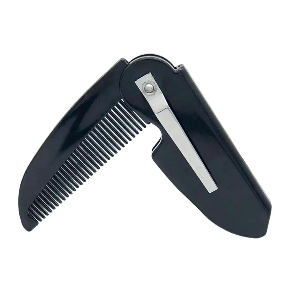 2X Handmade Portable Folding Beard Comb for Pockets Wallet Anti