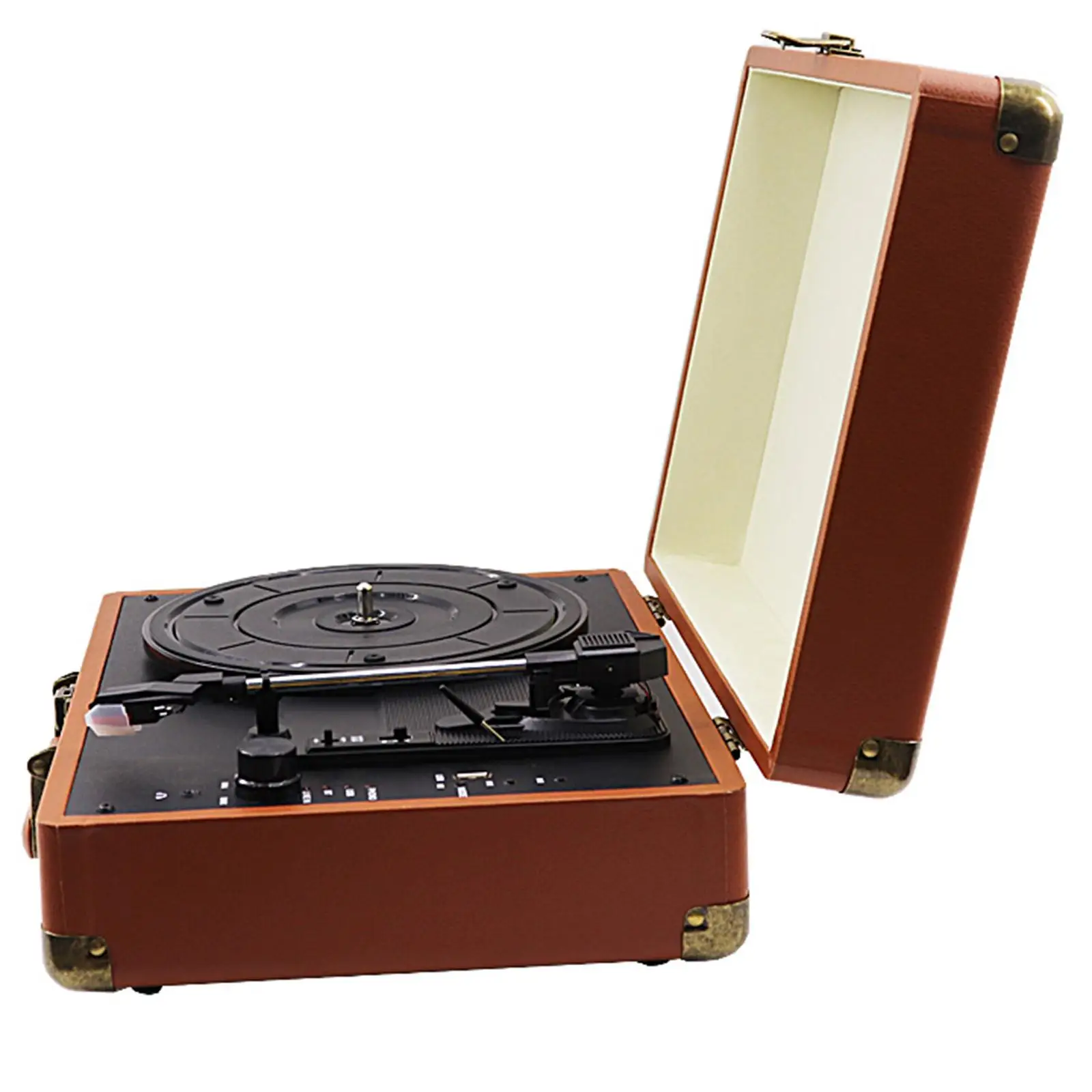 Vinyl Record Player Turntable Gramophone 3 Speeds 2.0 Stereo Speaker Retro Record Player for Bar Decoration Souvenir Collection