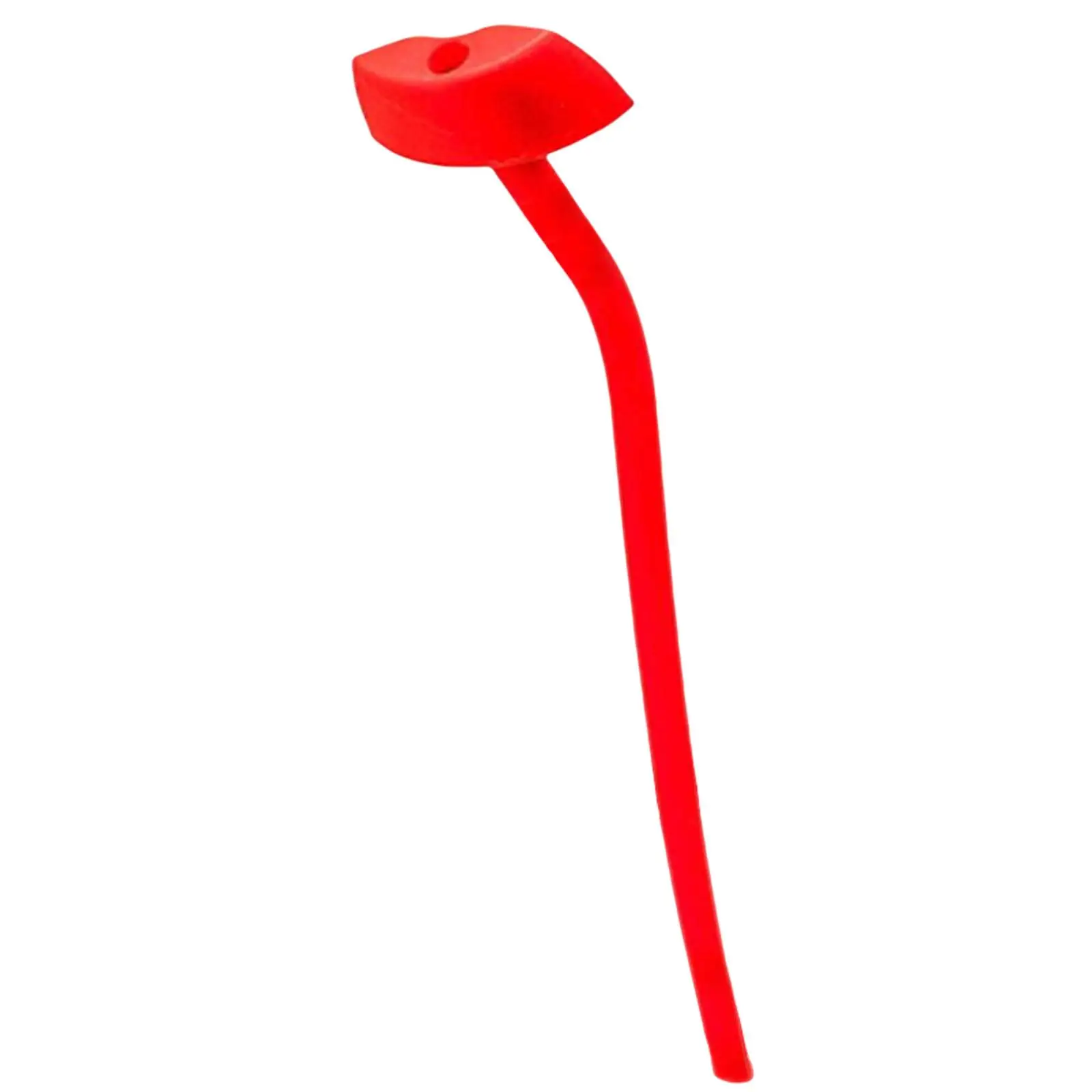 Flute Straw Food Grade Lip Shape Reusable Red Flexible Easy to Clean Drinking Straw for Tea Hot Cold Beverages Juice Coffee