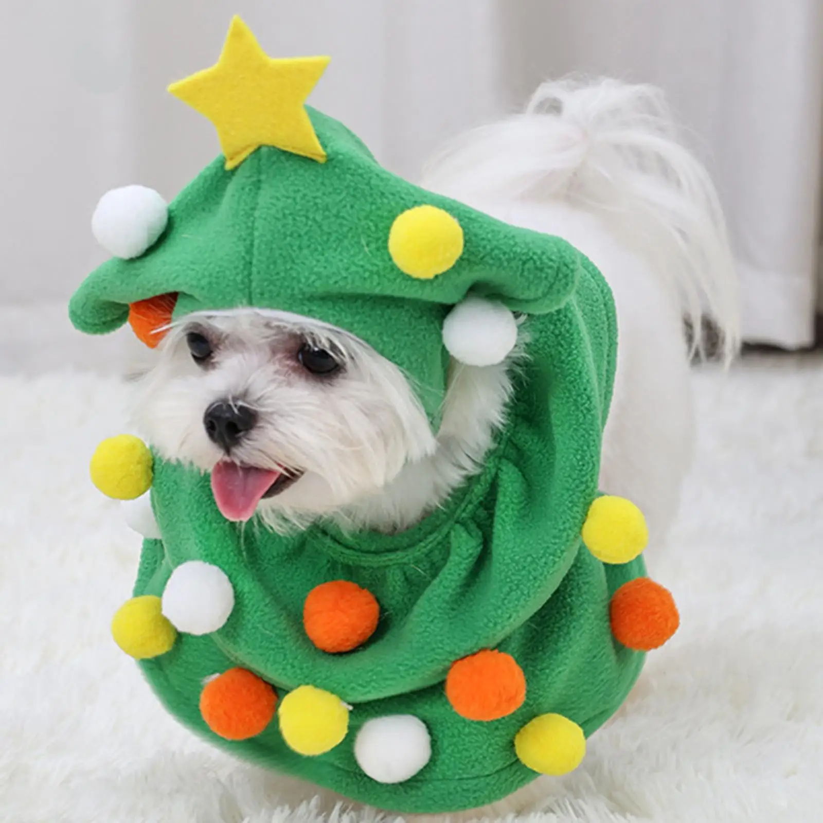 dog Christmas Costume Hat Cloak Party Cosplay Breathable for Autumn Winter Warm party Dress up Clothing Adorable Clothes