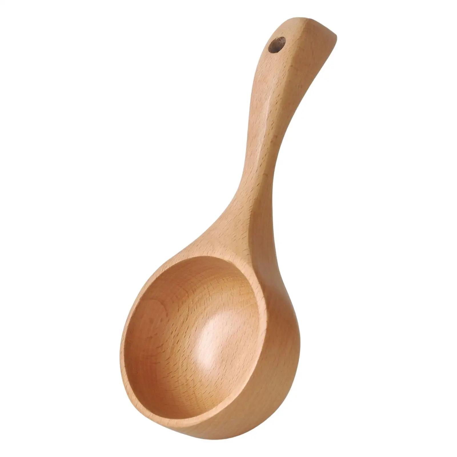 Multipurpose Wooden Ladle Spoon Tableware Handmade Serving Soup Tablespoon for Sauna Canisters Flour Cooking Porridge Rice