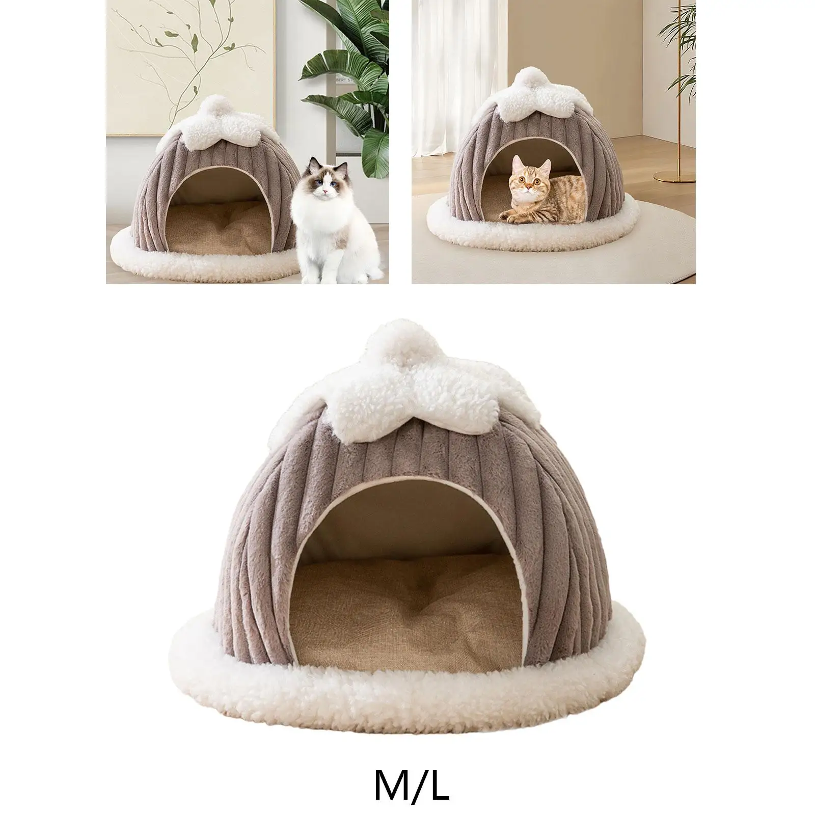 Semi Enclosed Pet Cat Nest Dog Cat Bed for Small Animals Puppy Guinea Pig