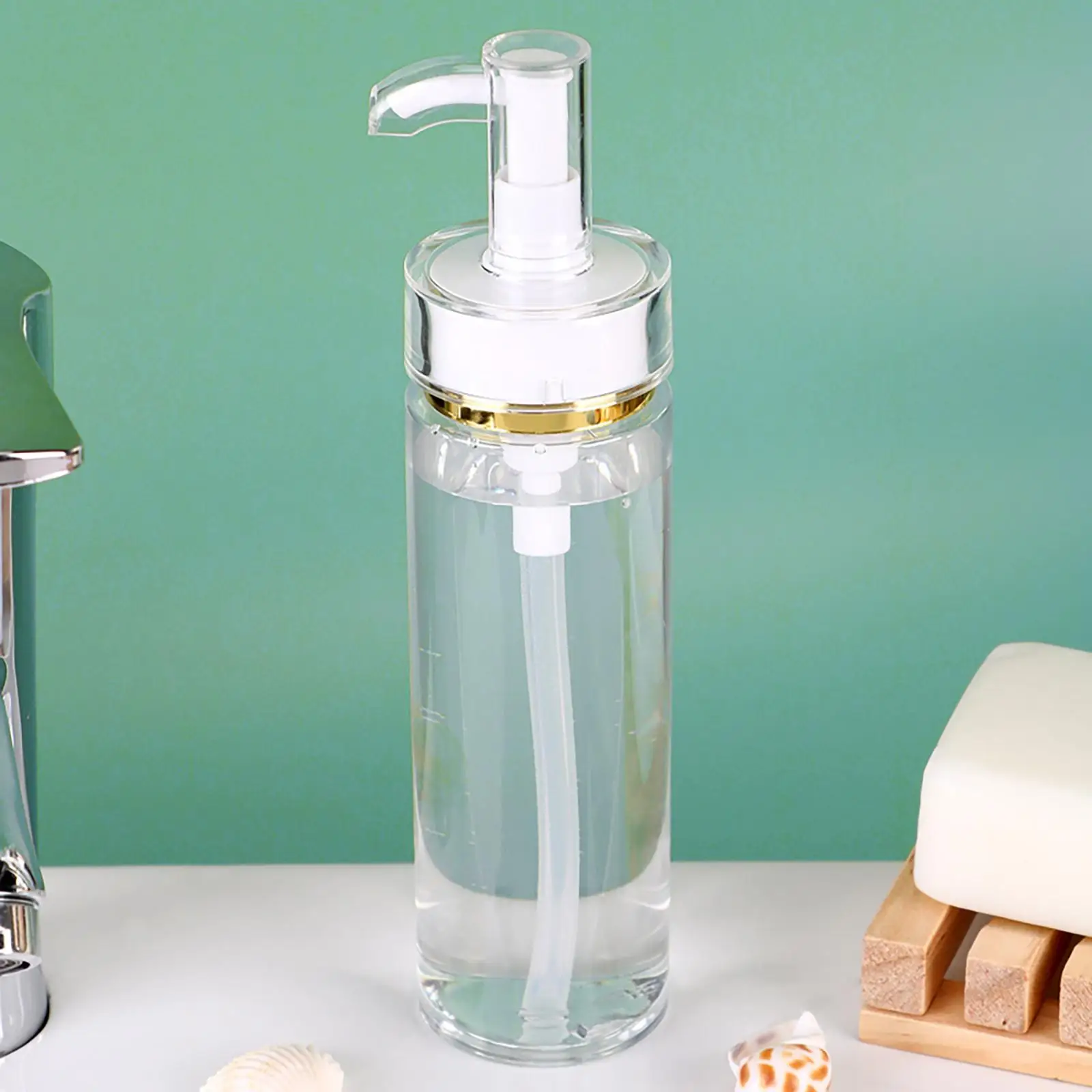 150ml Lotion Bottles with Pumps Clear Portable Refillable Travel Container for Washing Soap Makeup Liquid Shower Shampoo