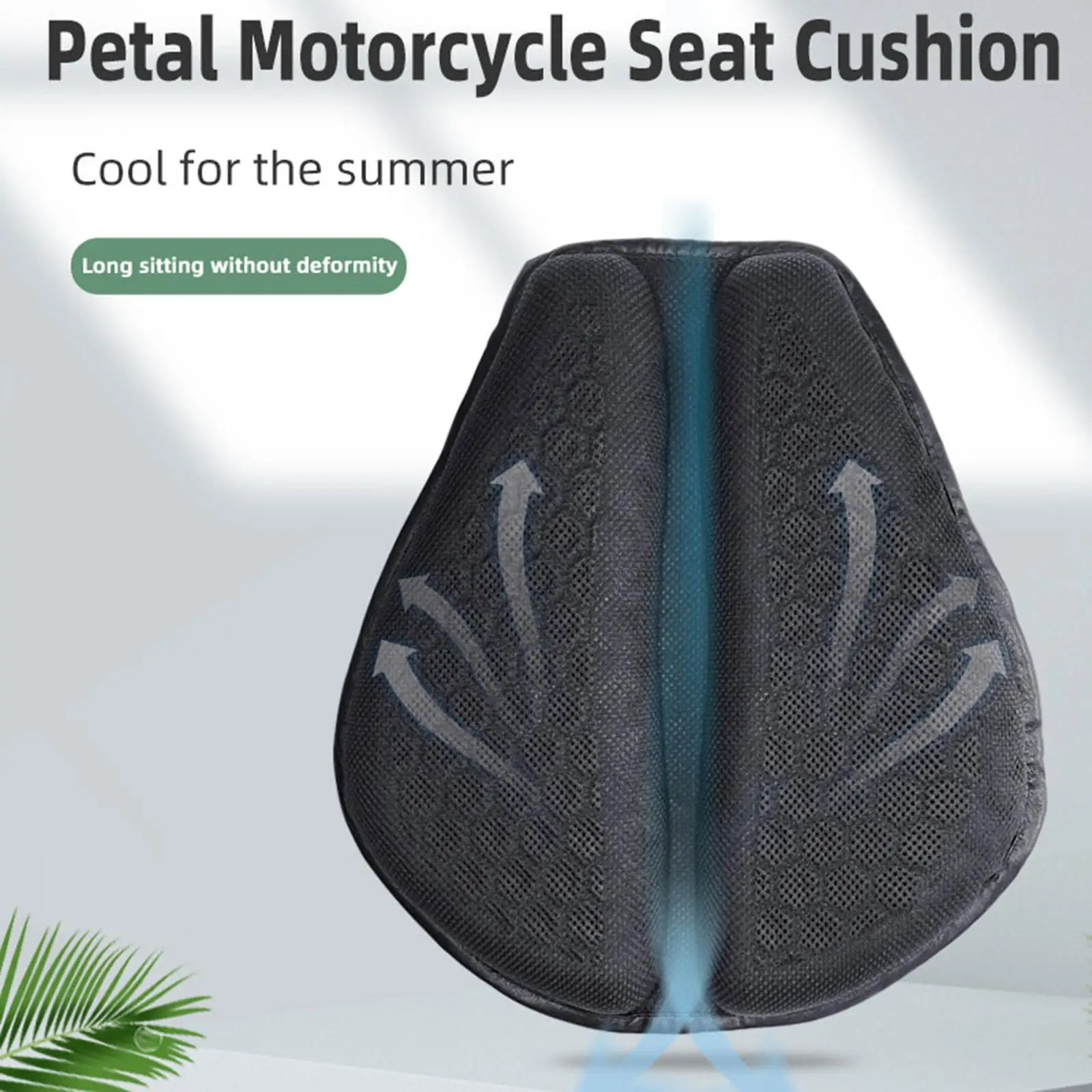 Motorcycle Seat Cushion Cover, Shock Absorb Seat Pad for Dirt Bikes Professional Riders Black