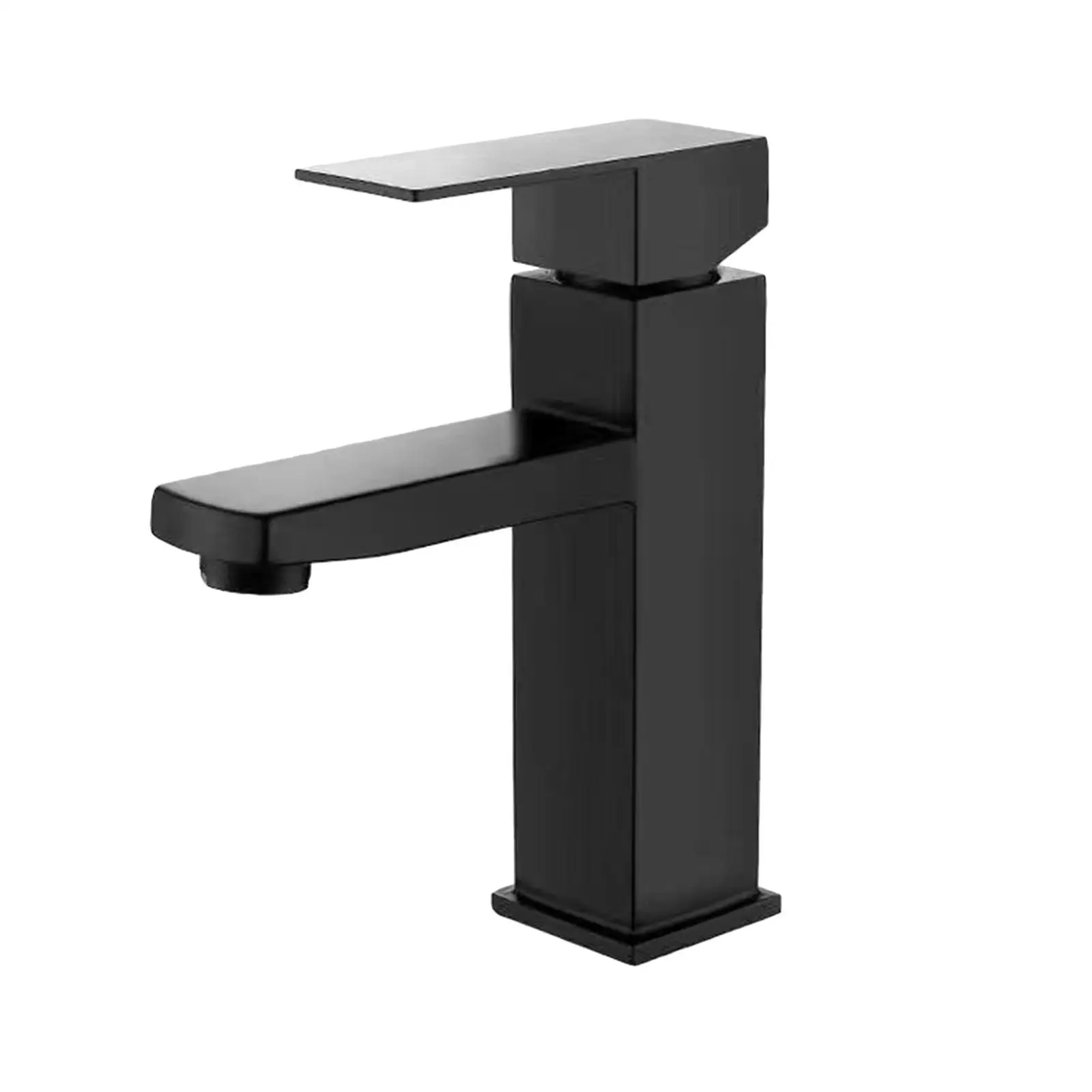 Bathroom Sink Faucet Rustproof Black Basin Faucet Durable Stainless Steel Hot and Cold Water for Sink Wash Basin Hotel