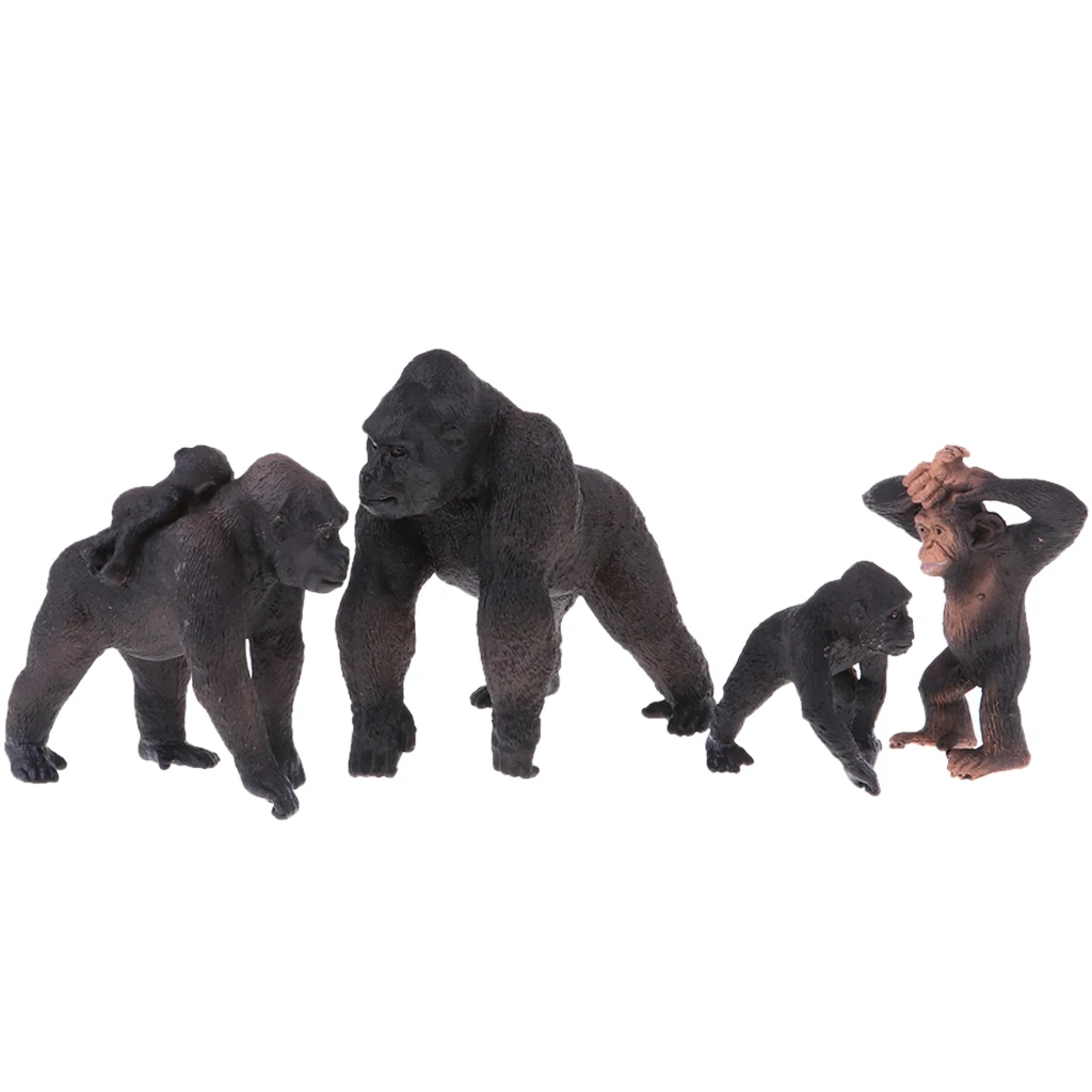 4 pieces gorilla figure game figure animal figure decoration figure children