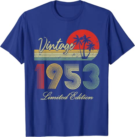 73. Geburtstagsdekorationen für Frauen, Best of 1953, 73. Geburtstag T-Shirt, Geschenke für 73-Jährige, Vintage 1953 Limited Edition Grafik-T-Shirt – Detail 11