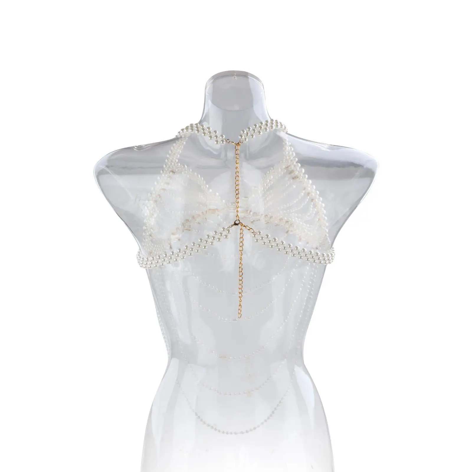 Imitation Pearl Body Chain Classic Multilayer for Costume Party Gift Bikini