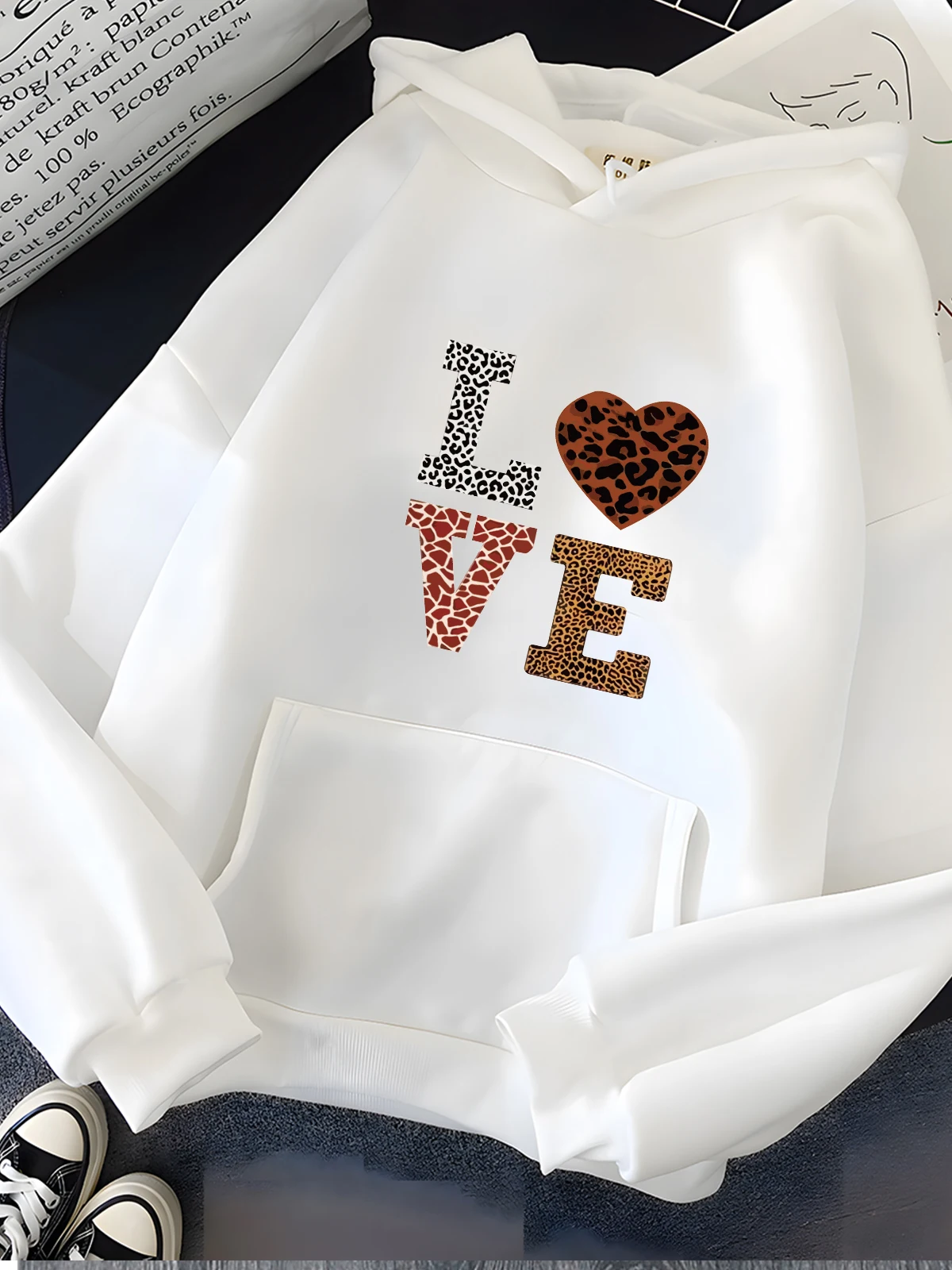 Title 14, Hirsionsan Love Letter Print Sweatshirt for Wom...