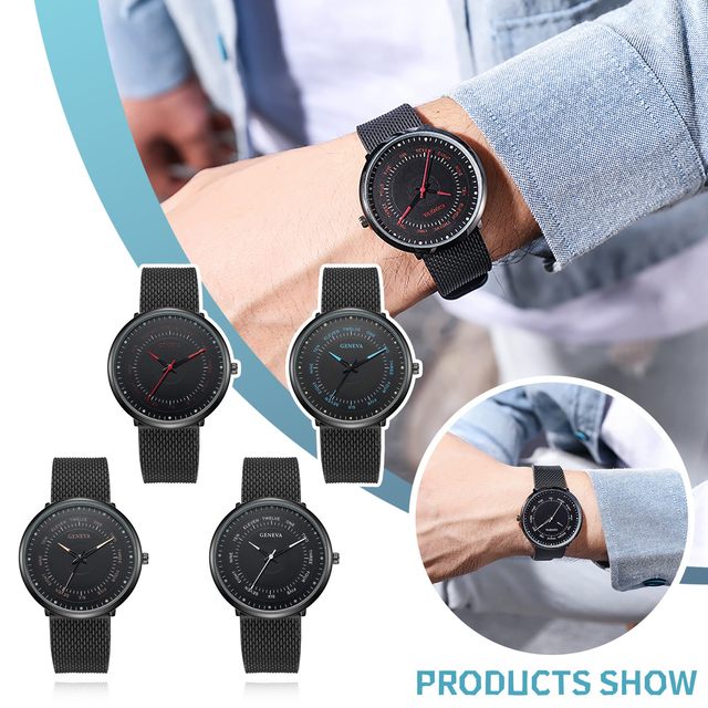 NEW 6 Pack Leather Quartz Watch Geneva buy Boys Casual Dress Wrist Band Watches-Co