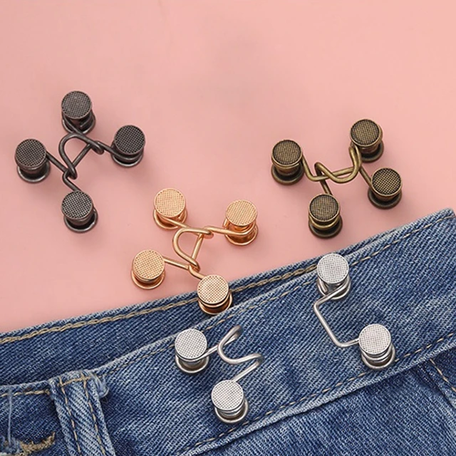 COHEALI 4 Sets Waist Buttons Nail-Free Detachable Buttons Pants Button  Extender Jean Waist Tightener Pant Waist Jean Button Adjustable Waist  Buckle