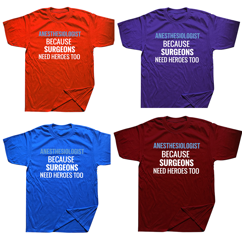 Lustige Anästhesisten Anästhesie-abteilungen Anästhesie T Shirts Baumwolle Grafik Streetwear Kurzarm Geburtstag Geschenke Sommer T-shirt – Detail 3