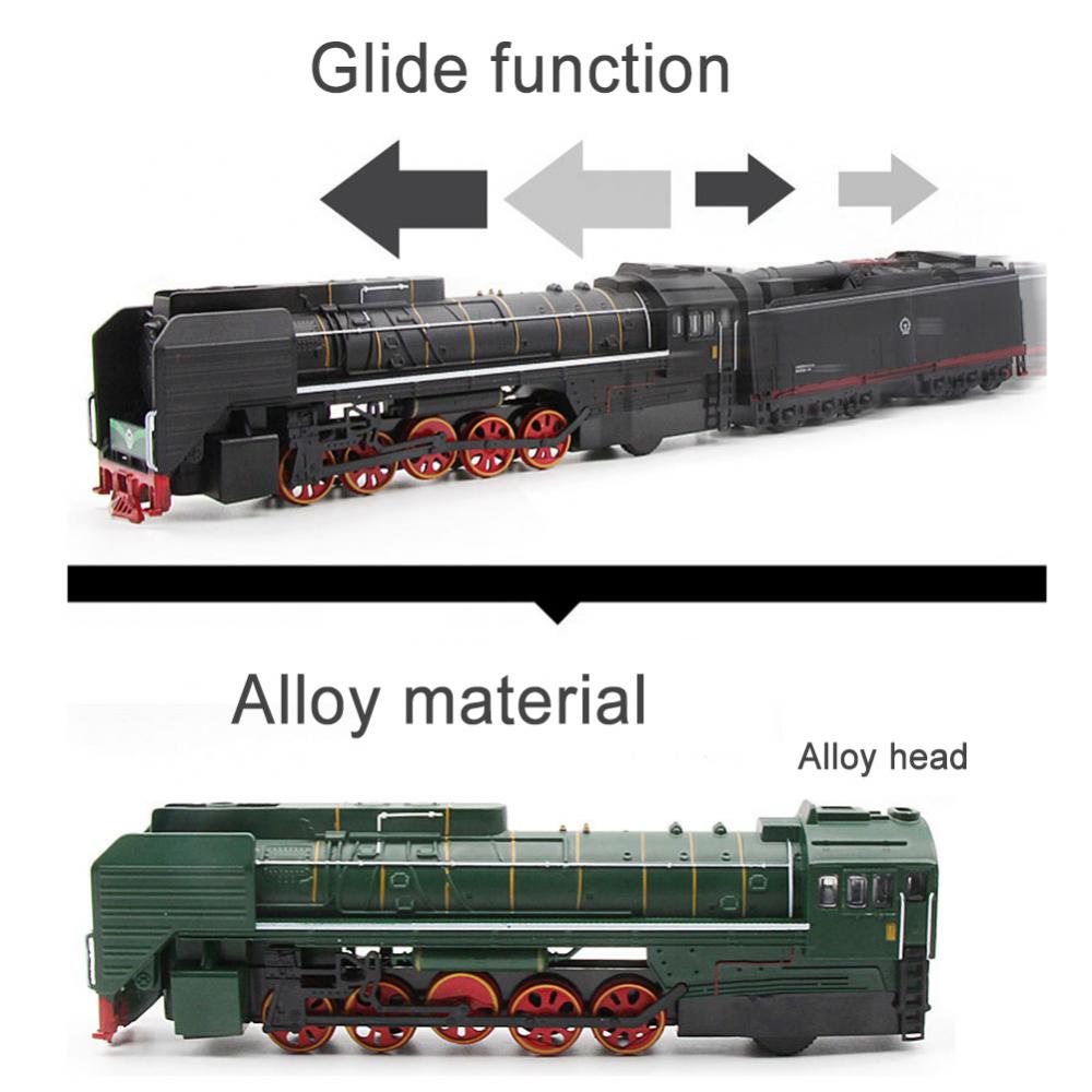 2 шт. 1/87 Ретро паровой Поезд Локомотив каретка оттягивающая музыка  светодиодная детская игрушка | AliExpress