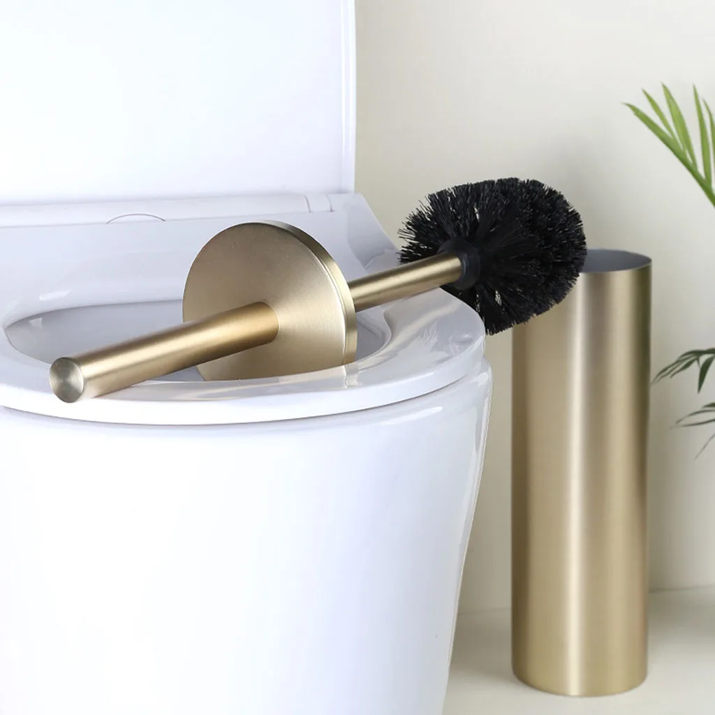 Minimalist Stainless Steel Toilet Brush with Holder Long Handle for Toilet
